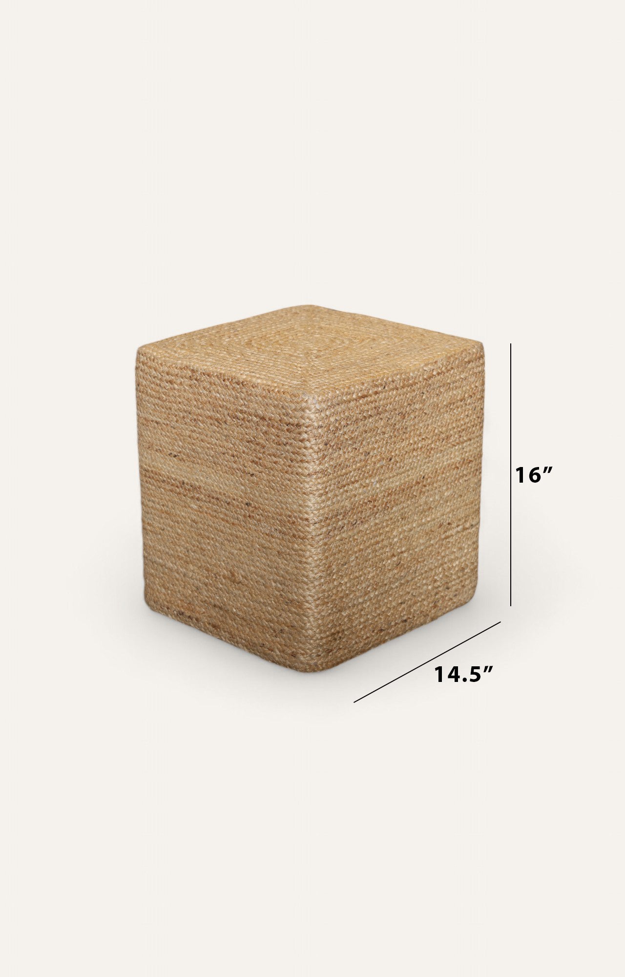 square Jute Pouf