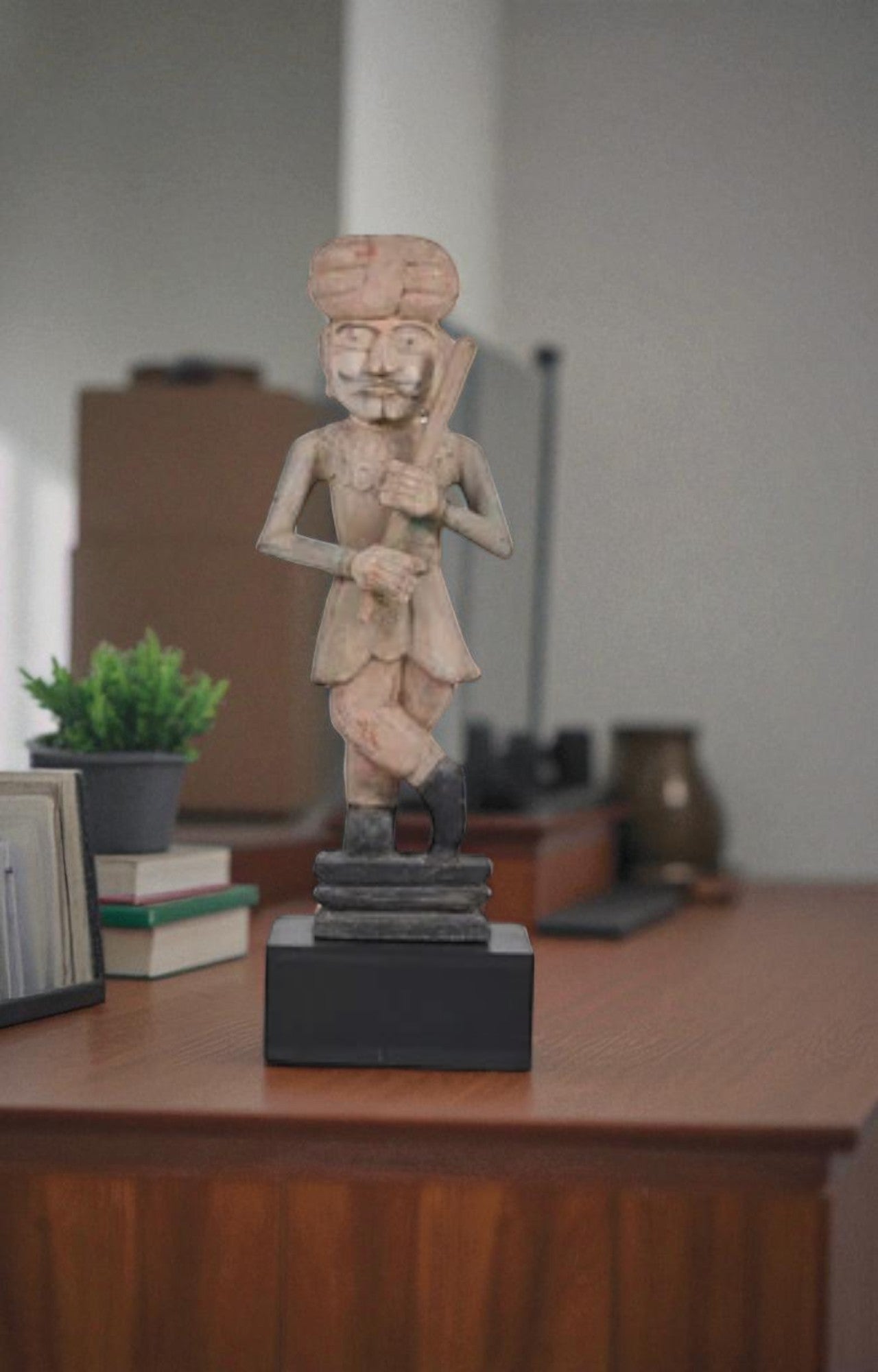 Vintage Indian Dwarpal Sculpture
