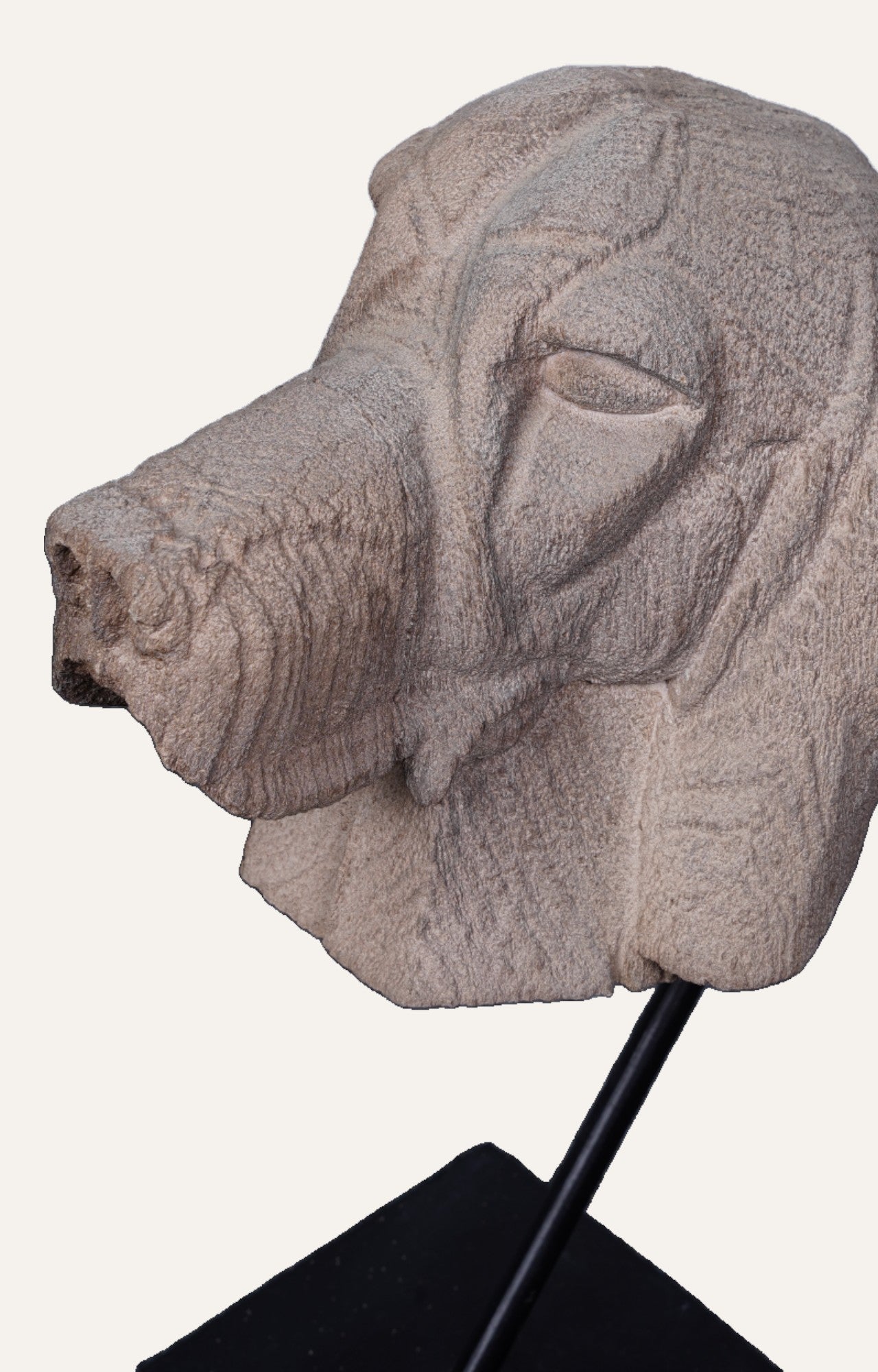 Dog Head Sculpture