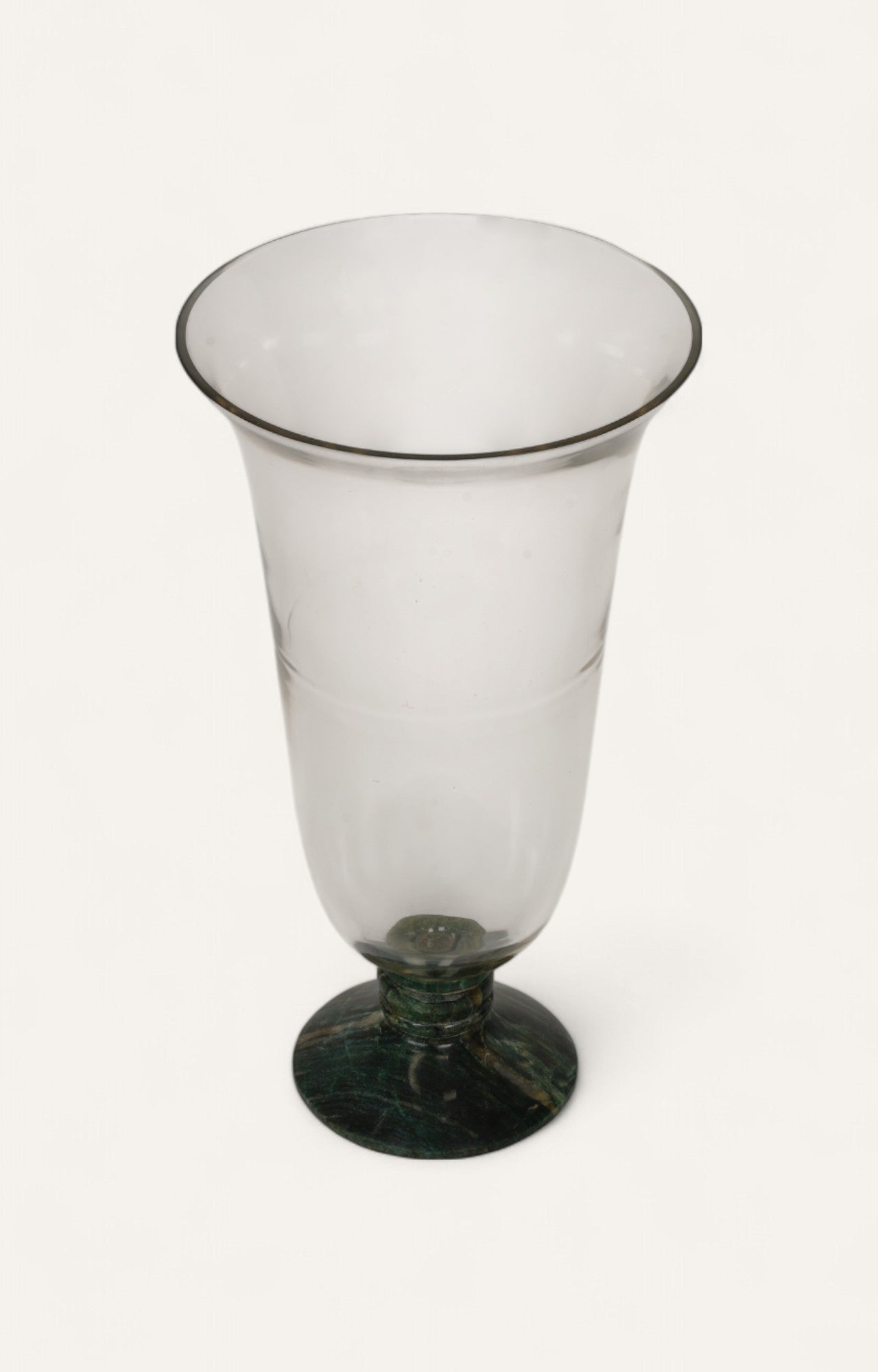 Tall fluted candle stand or glass vase