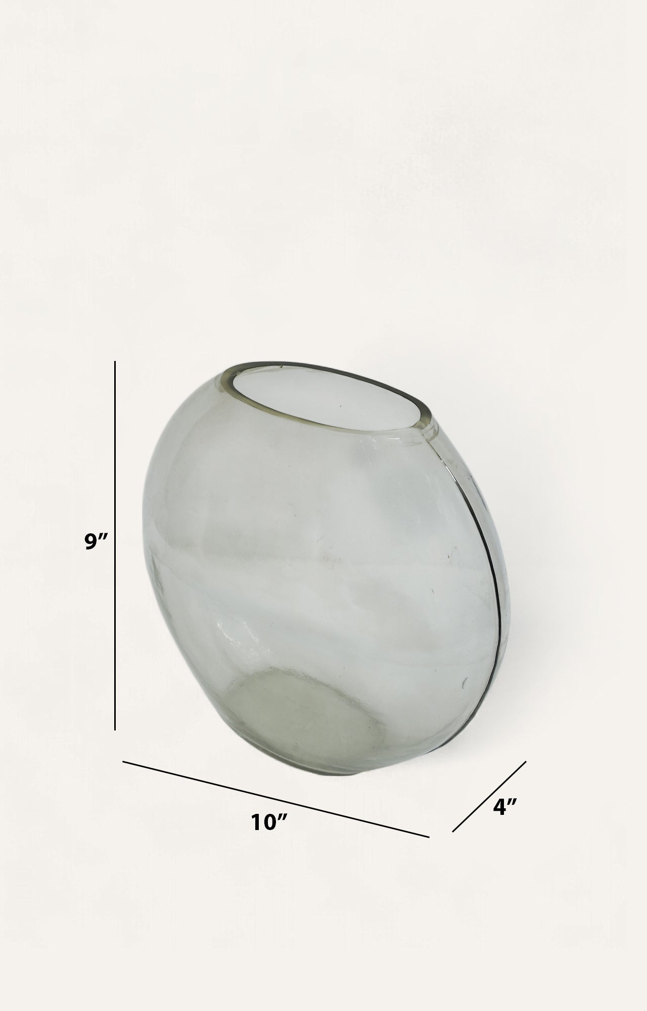 Oval Glass Vase
