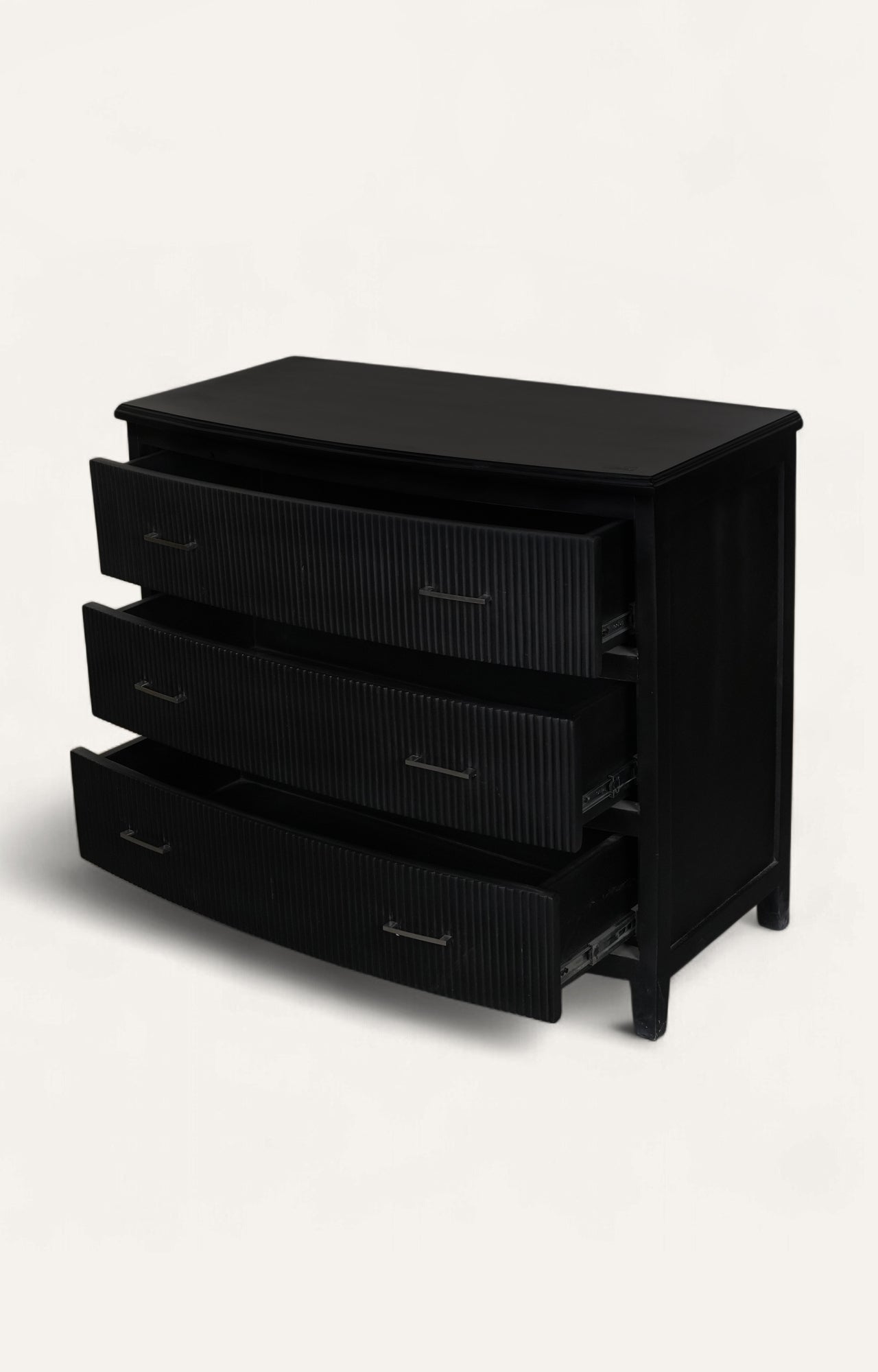 Black dresser with four drawers