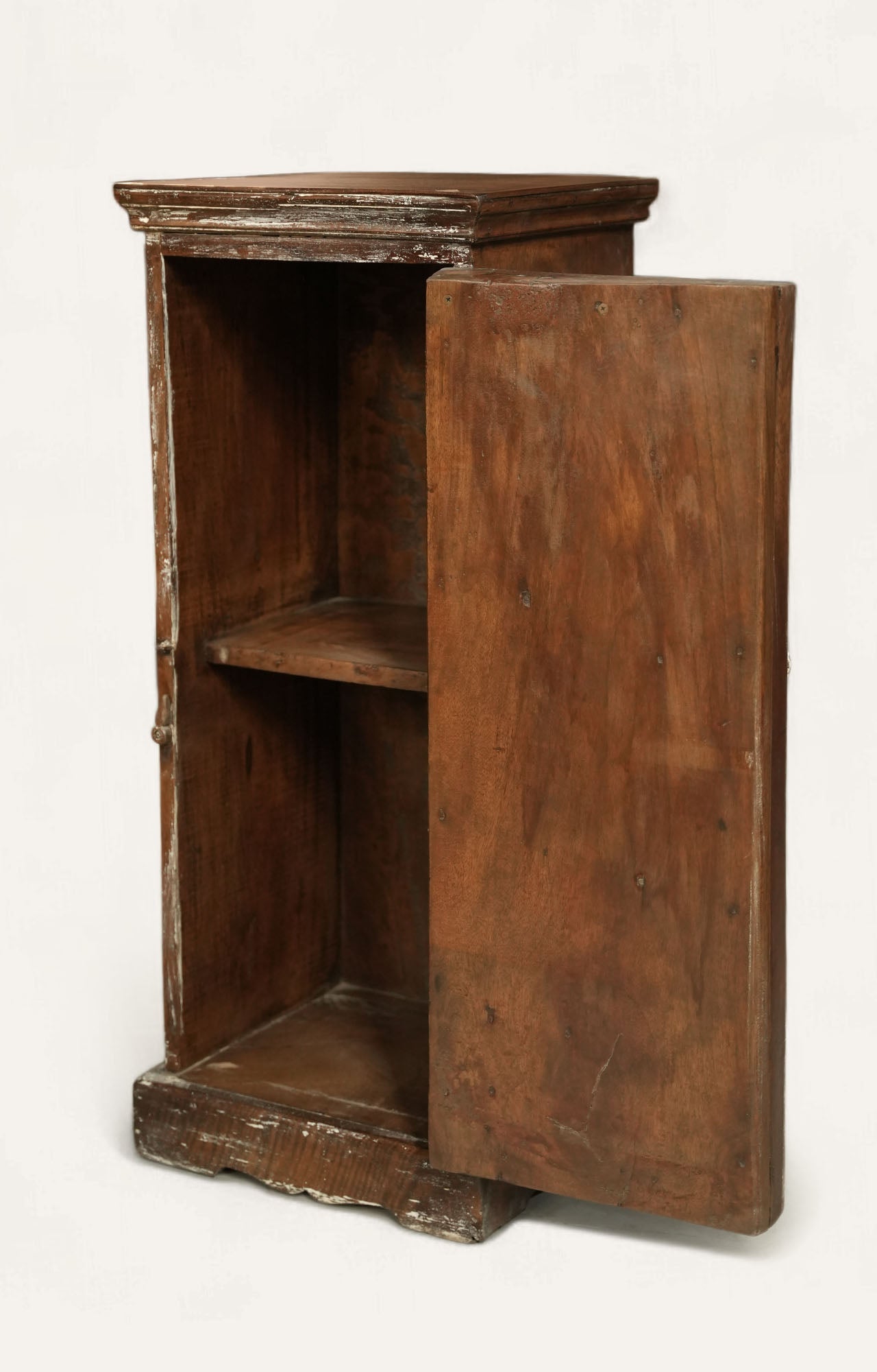 Wooden cabinet with single door