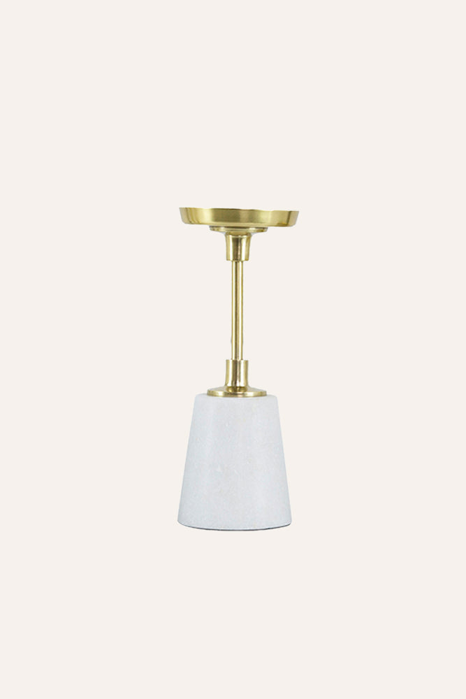 Metal and Marble Candle Holder - Small