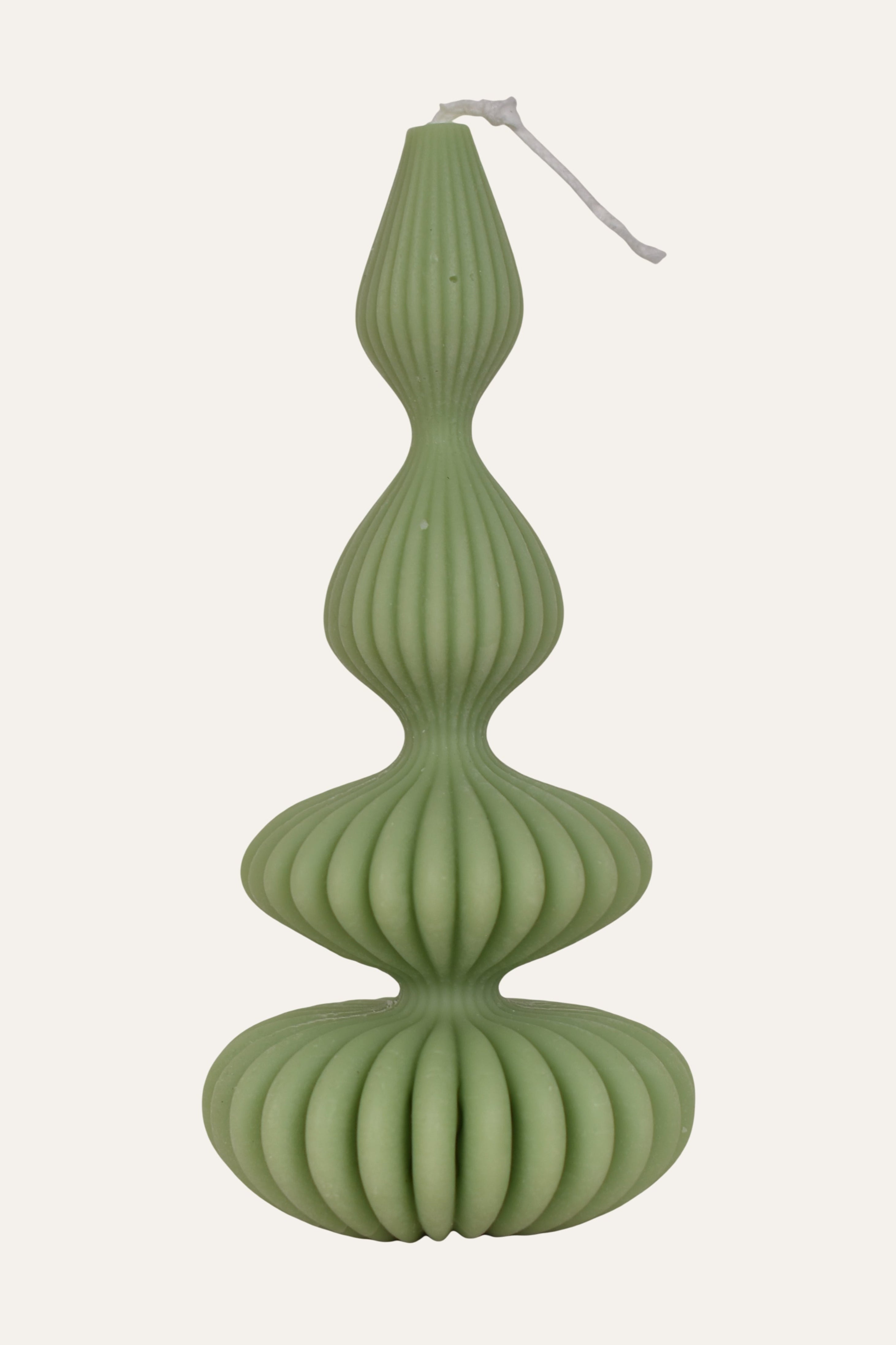 Sage Green Sculptural Decorative Candle