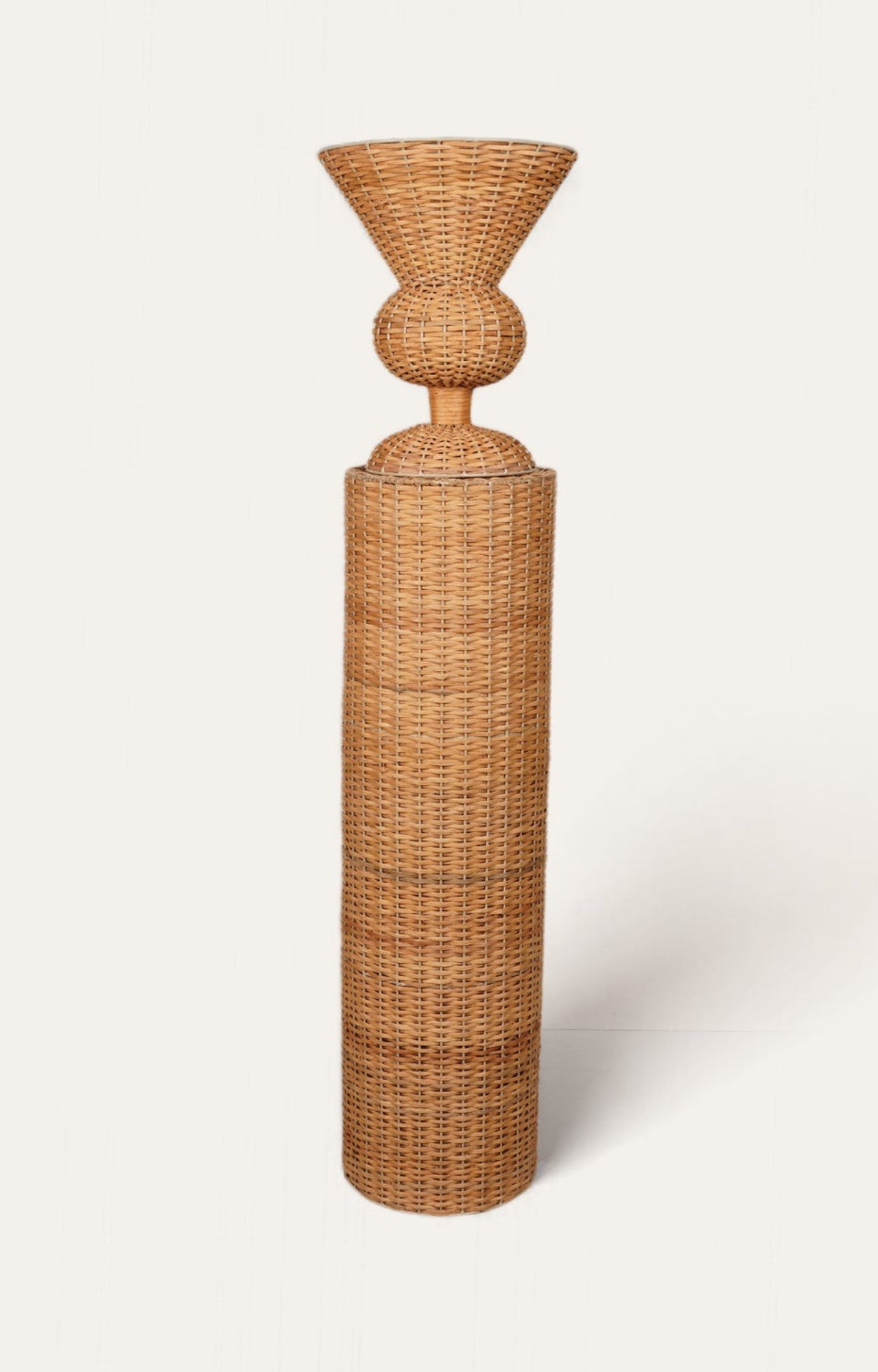 Sculptural Natural Cane Planter