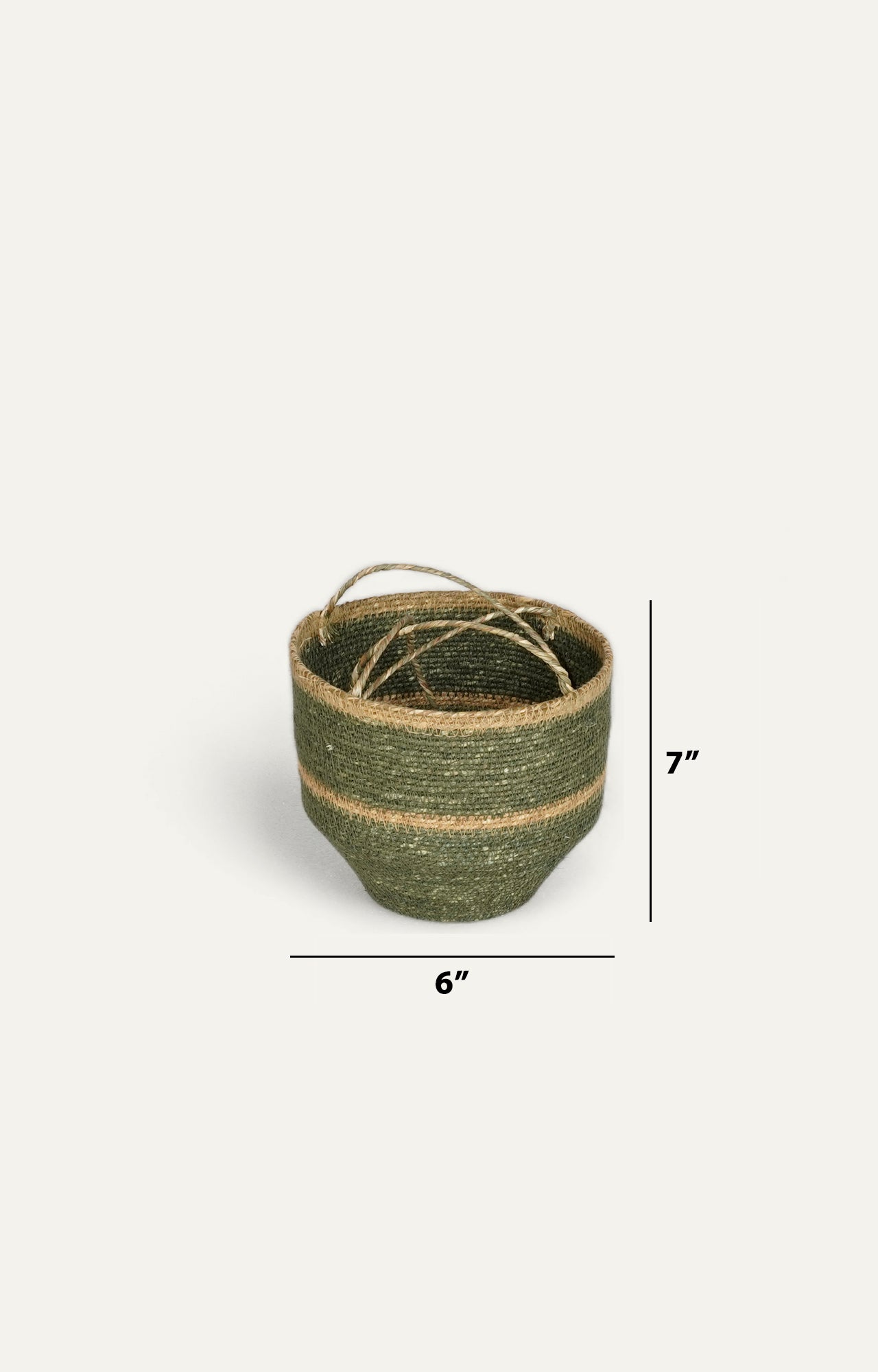 Seagrass Hanging Basket in Green