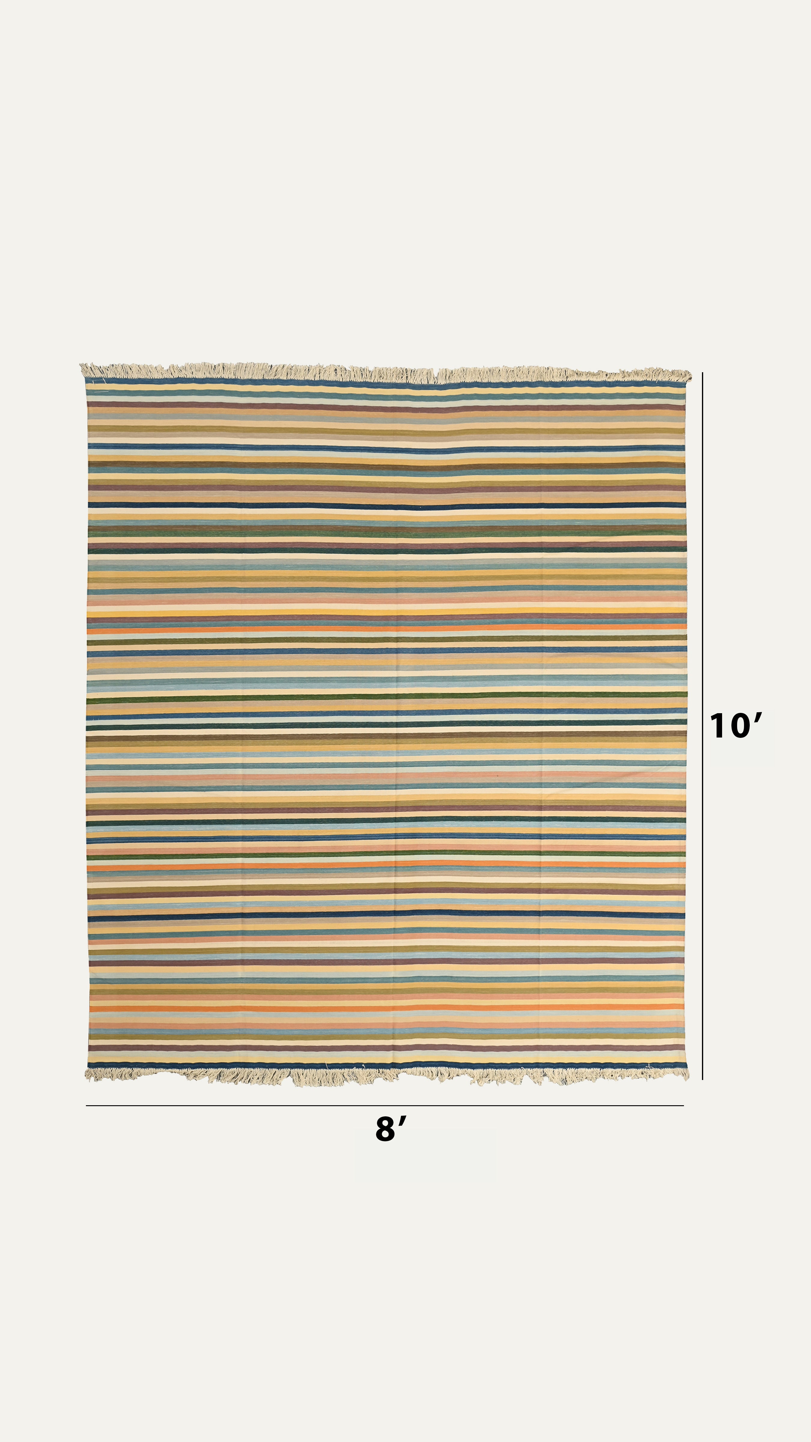 Vibrant Wave Cotton Rug