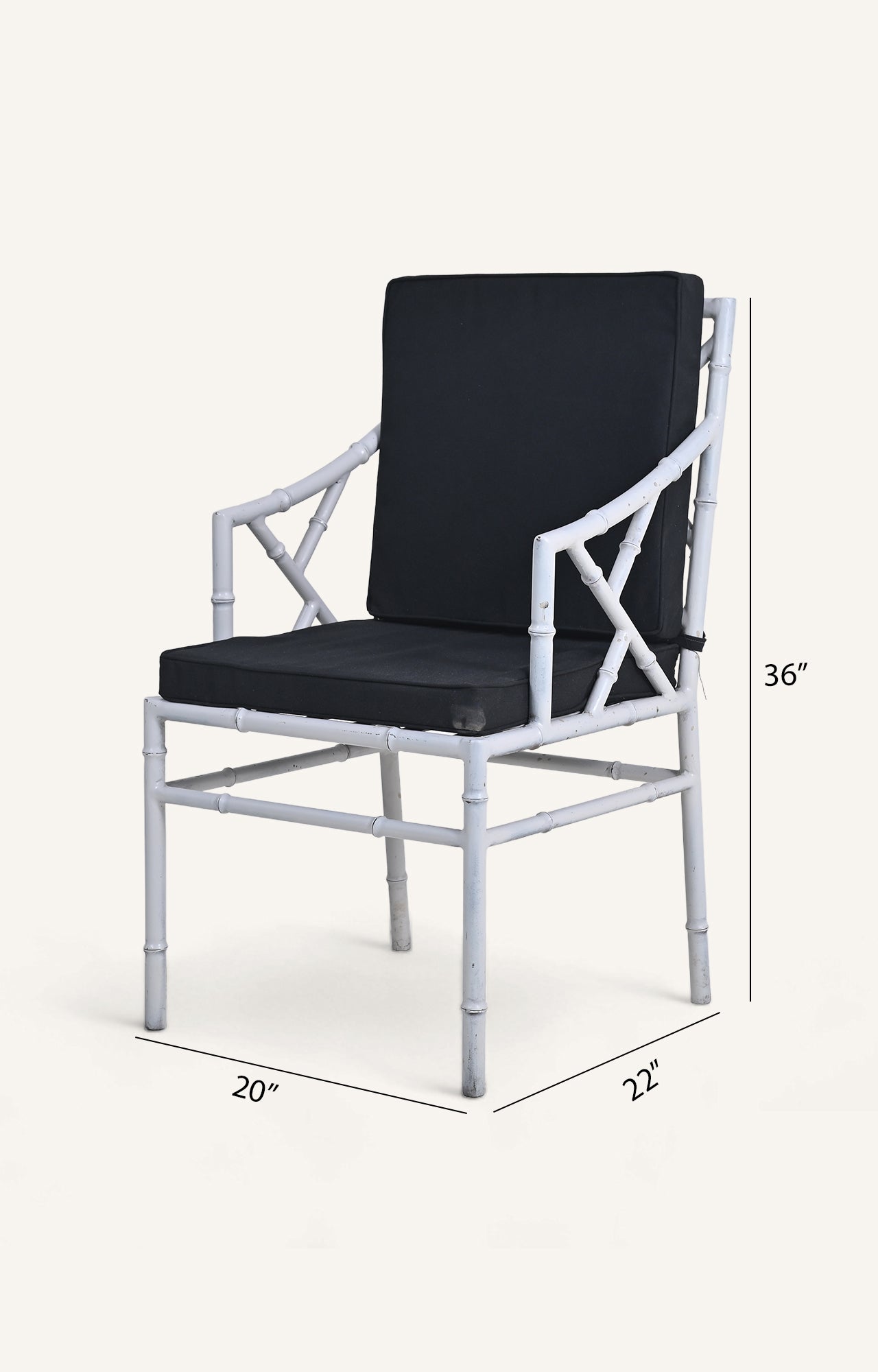 Iron Dining Chair with Armrests