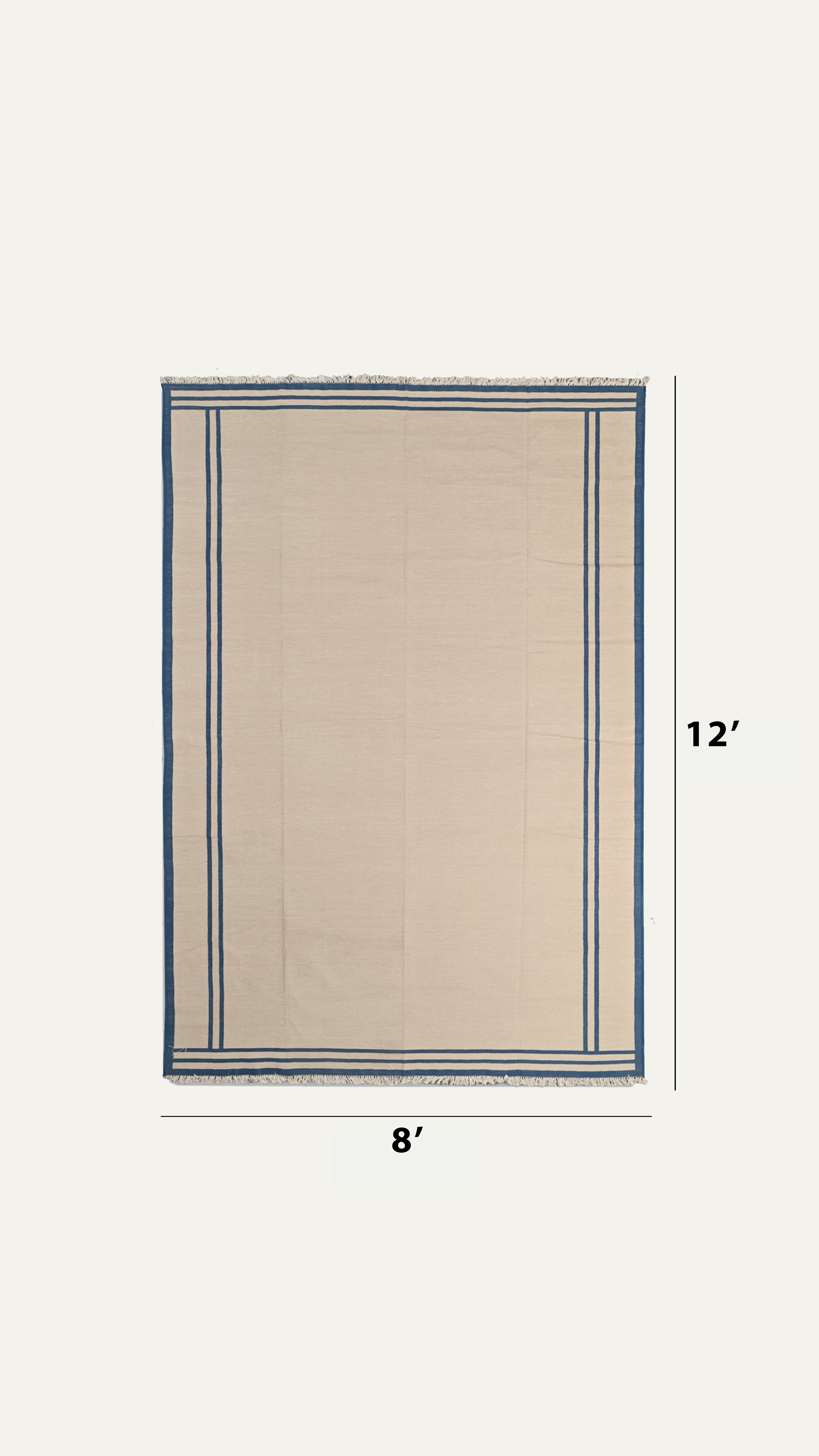 Classic Beige Cotton Rug
