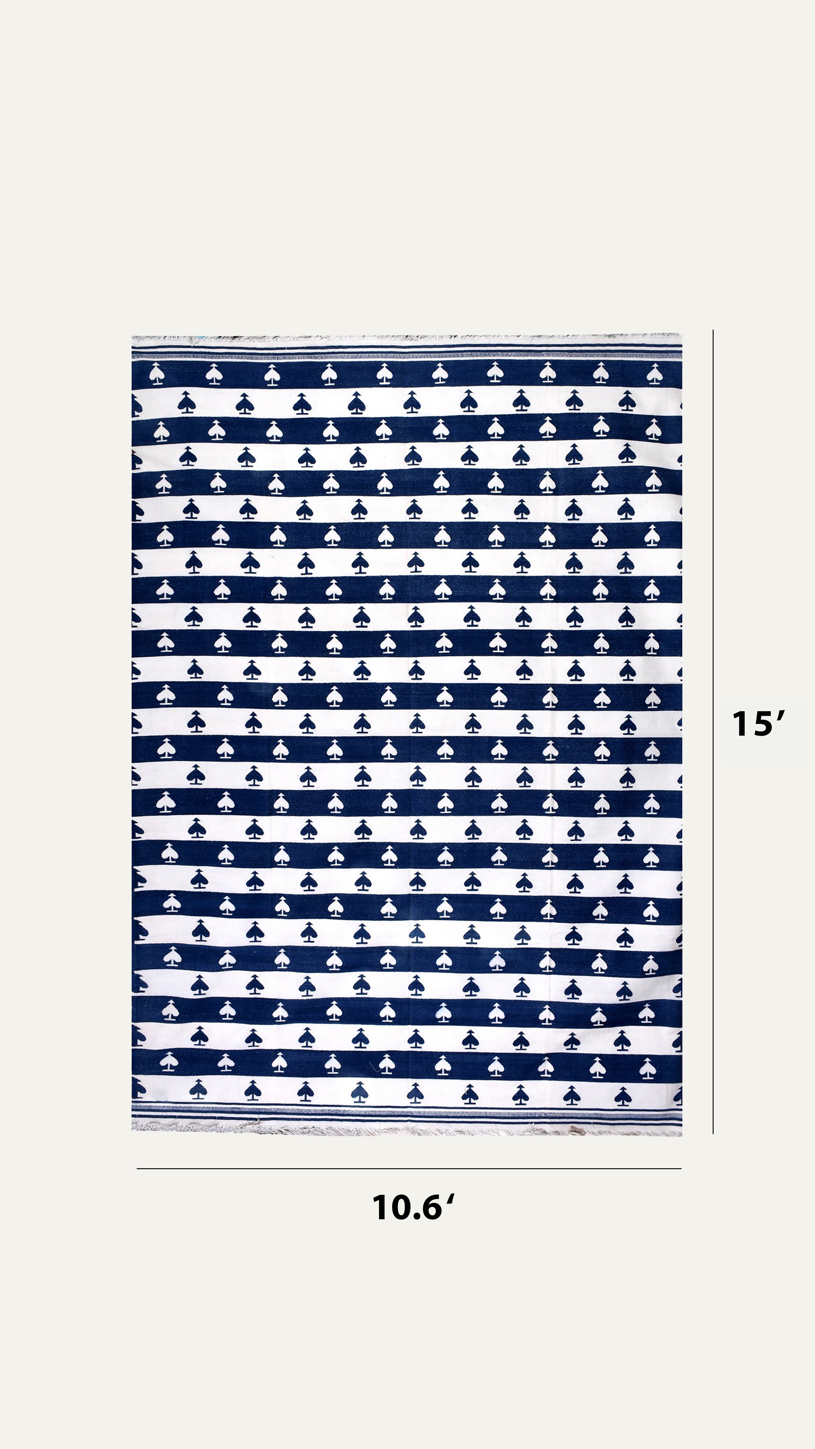 Heart Motif Cotton Rug