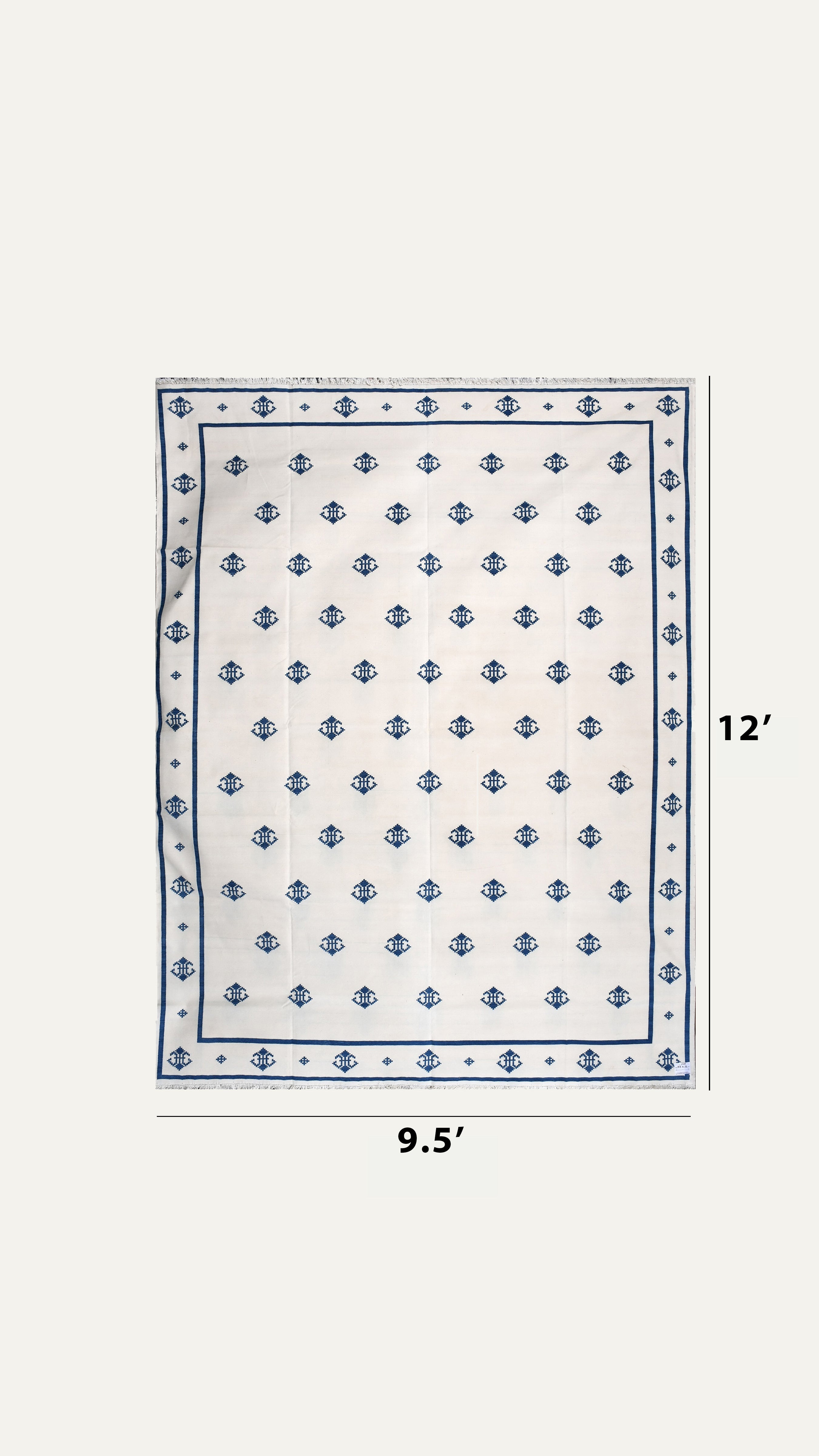 Diamond Fleur Cotton Rug
