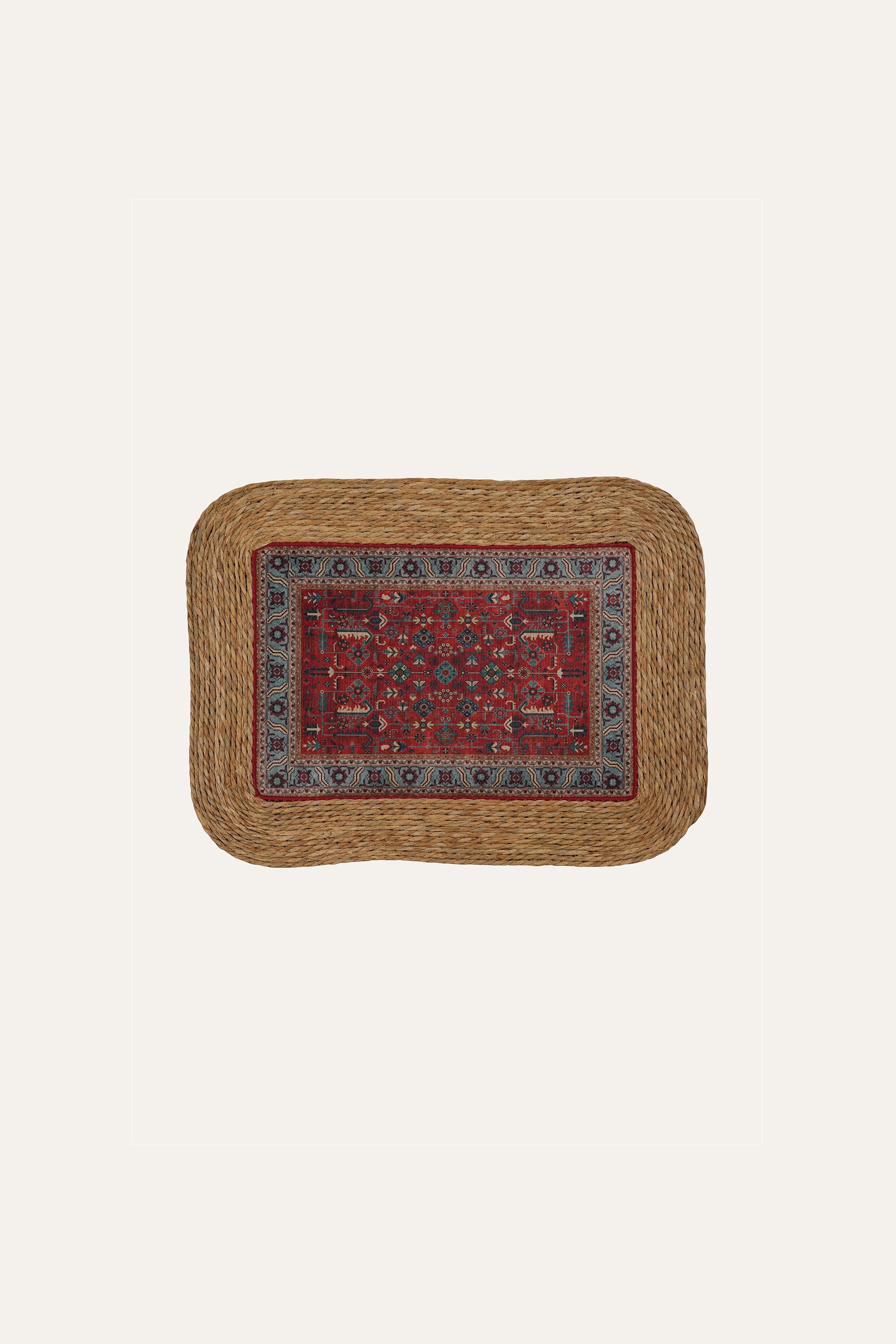Small boho style mat for living room styling