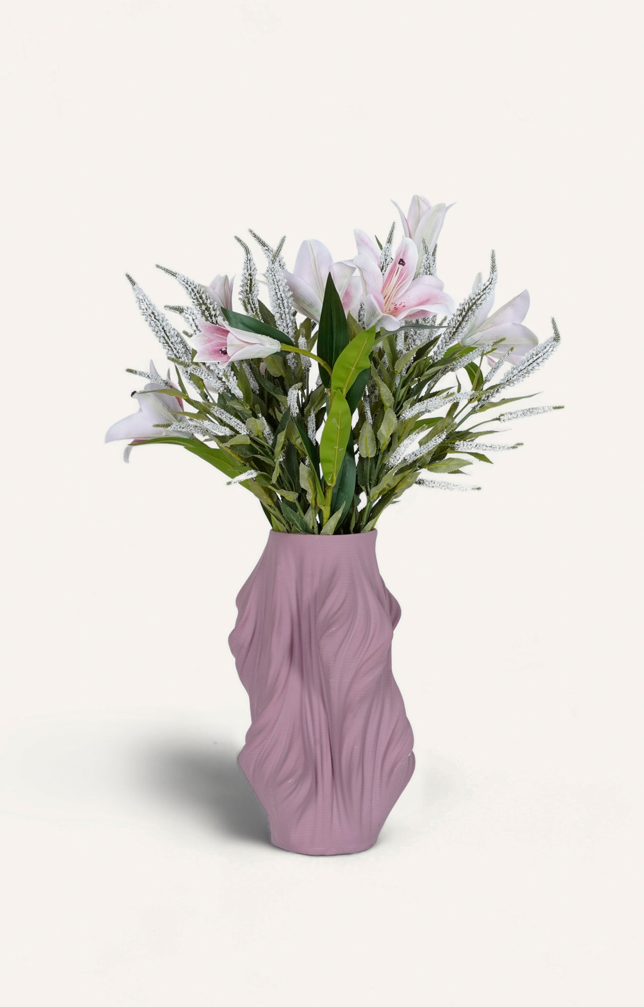 Soft Blush Ceramic Vase with Flared Rim_3