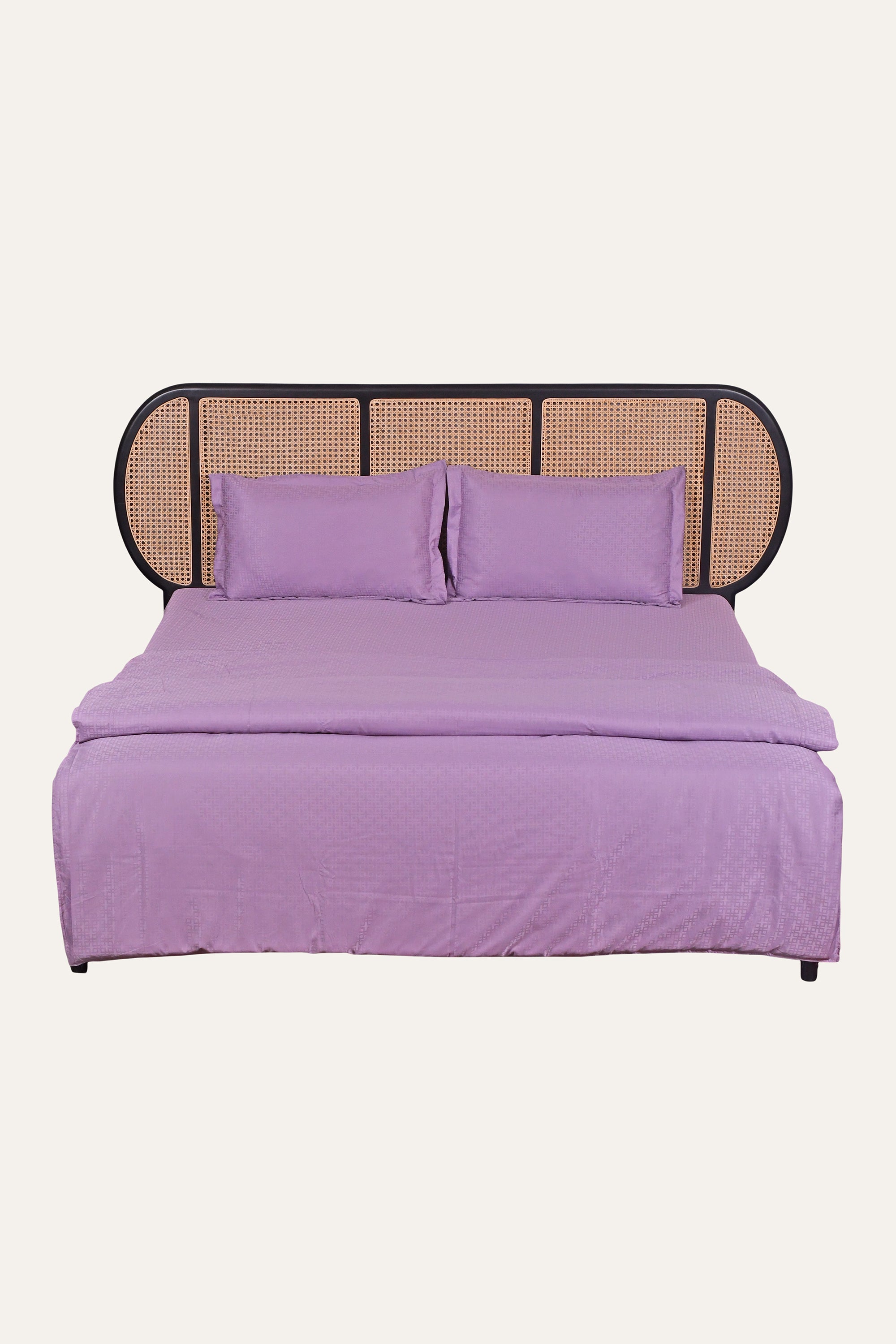 Soft Violet Cotton Bedding Set