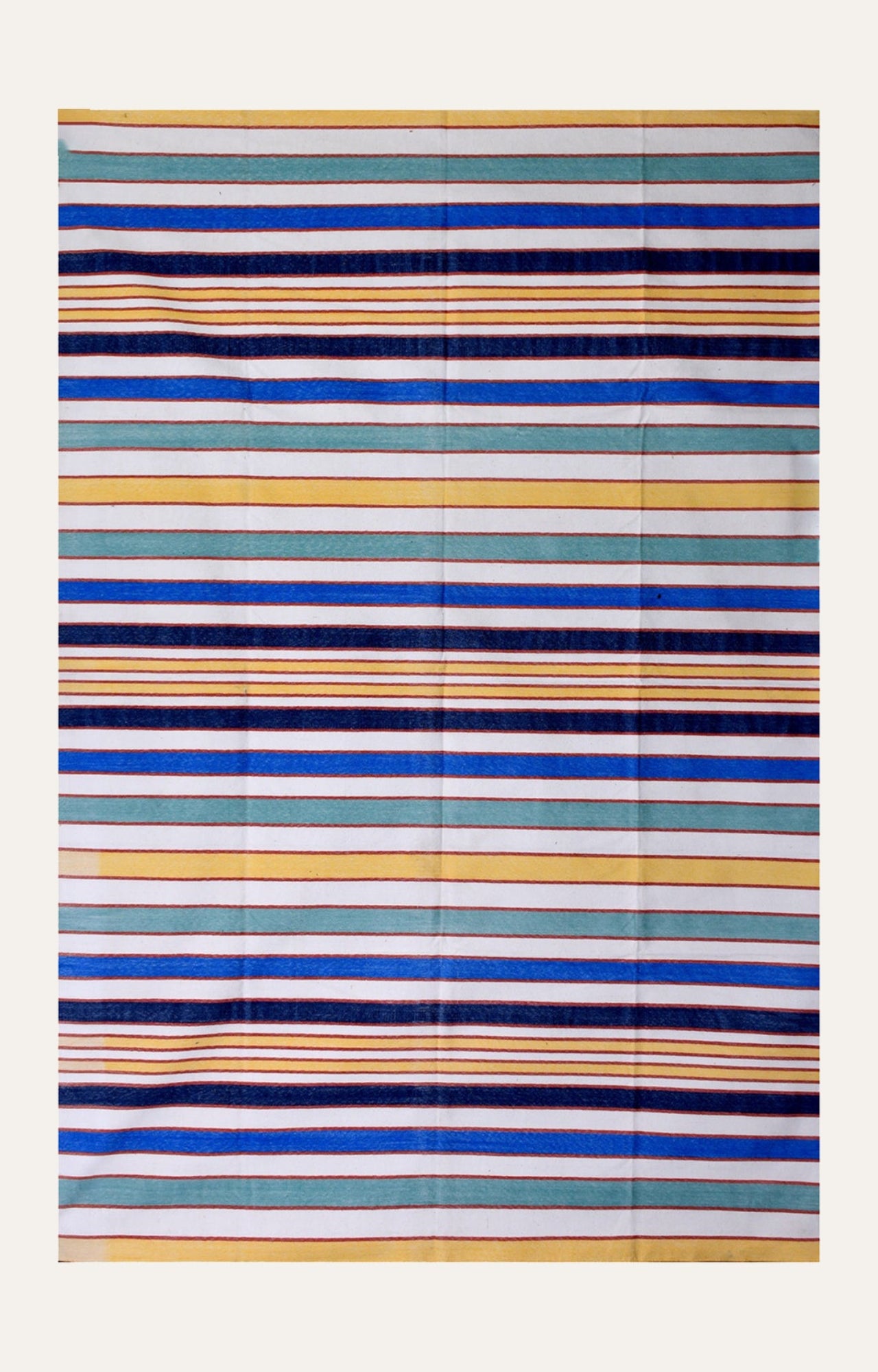 Stripes of Serenity Cotton Rug