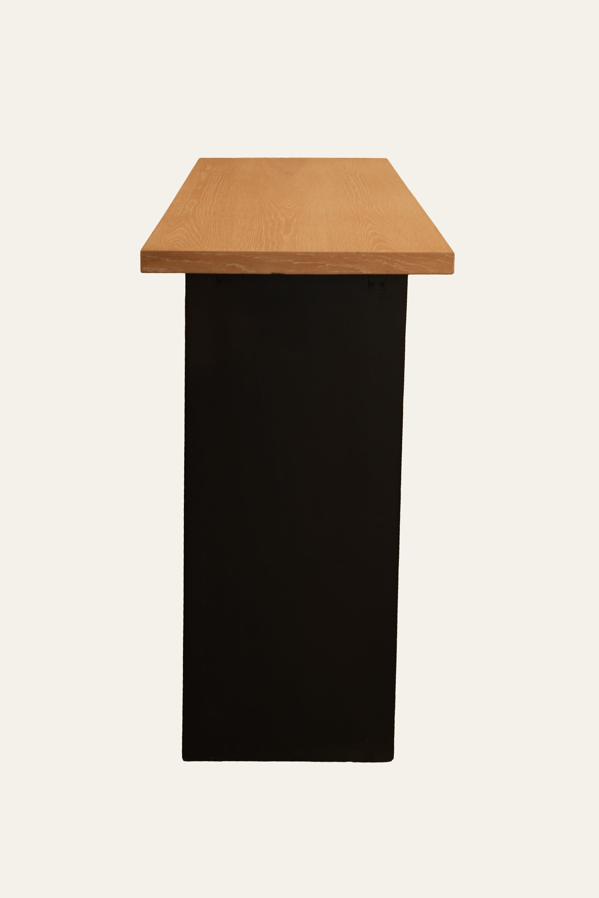 Stylish entryway table with black base