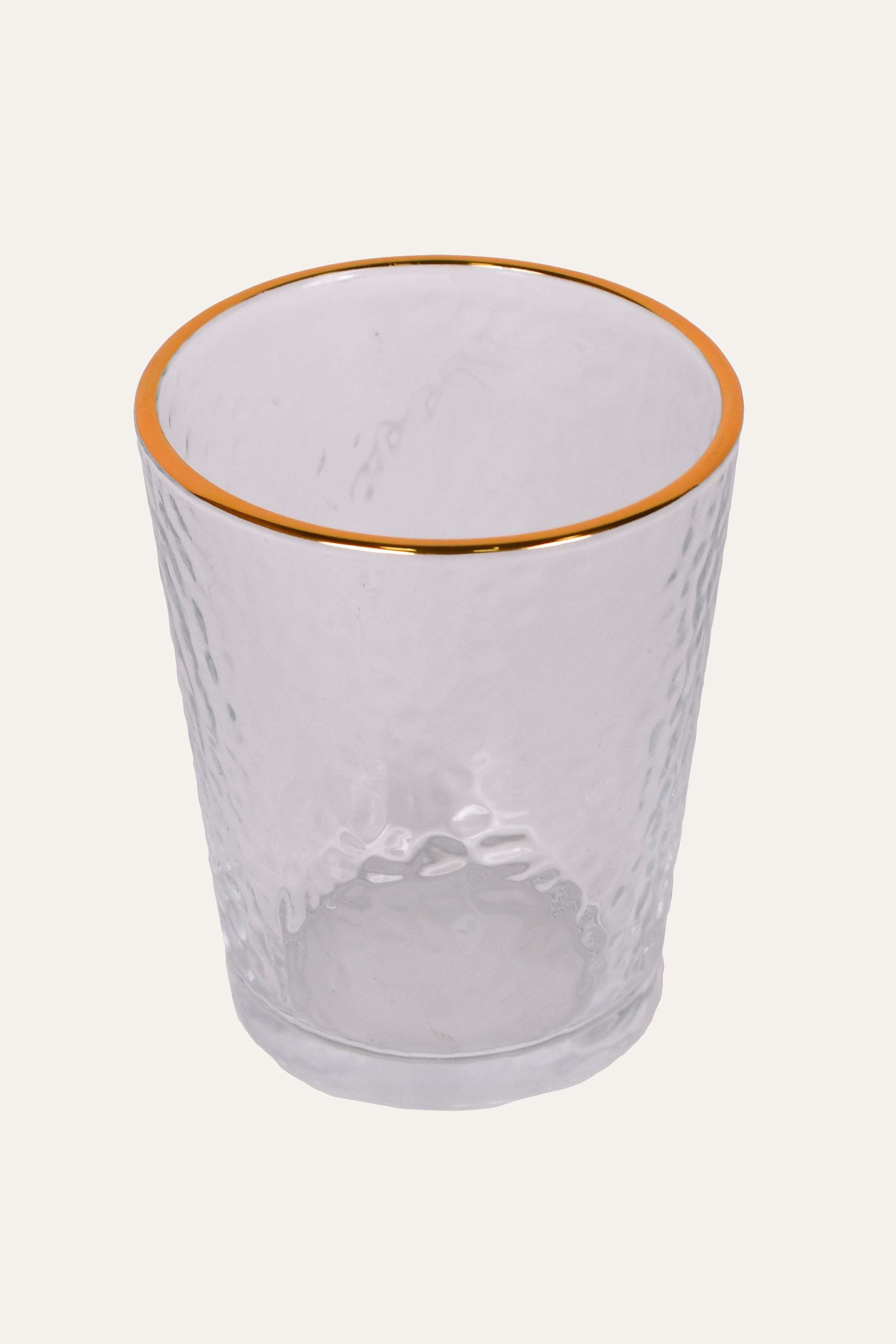 Stylish textured glass tumbler for modern dining