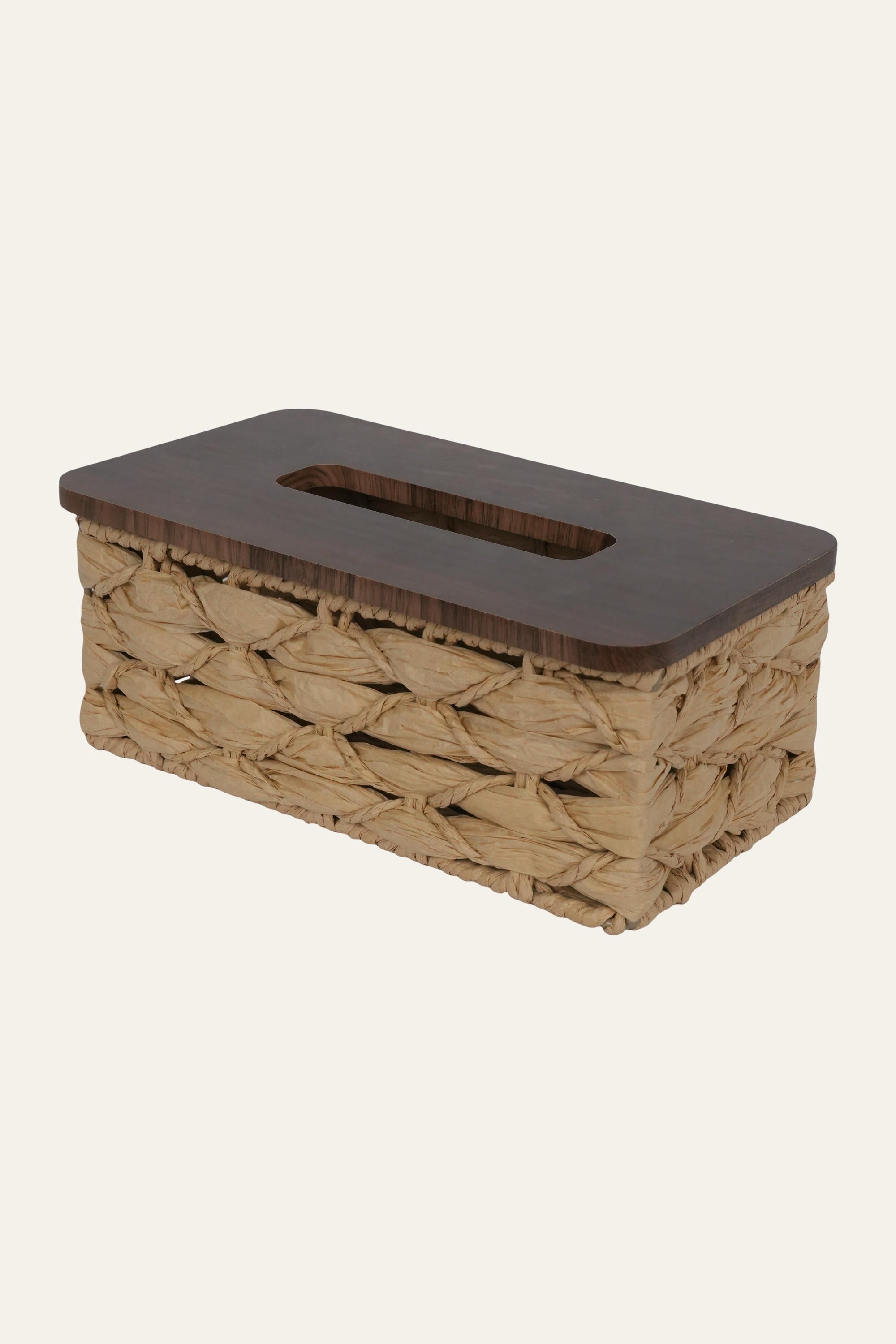 Stylish woven tissue box holder for home and office