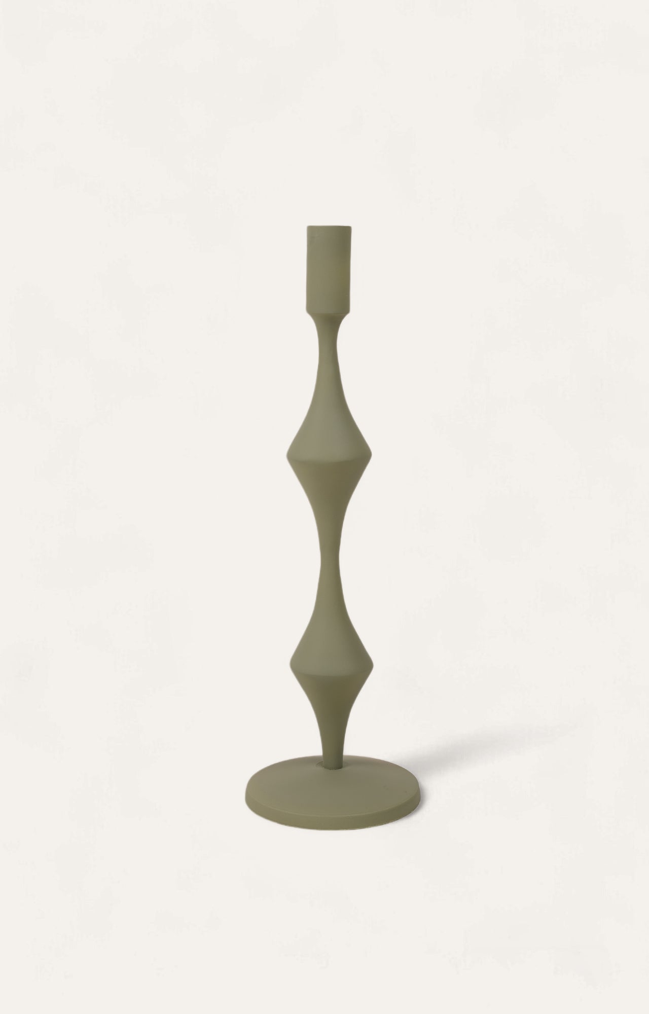 Olive Haze Metal Candle Holder