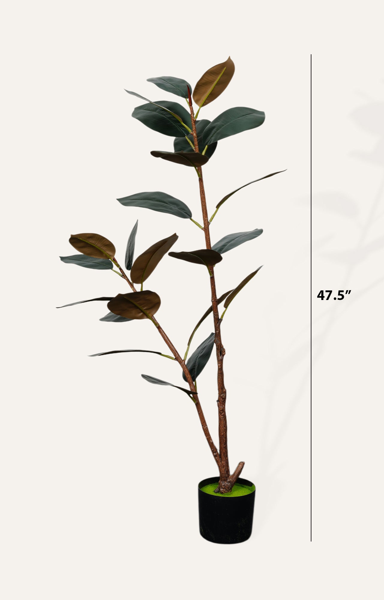 Artificial Rubber Plant Decor