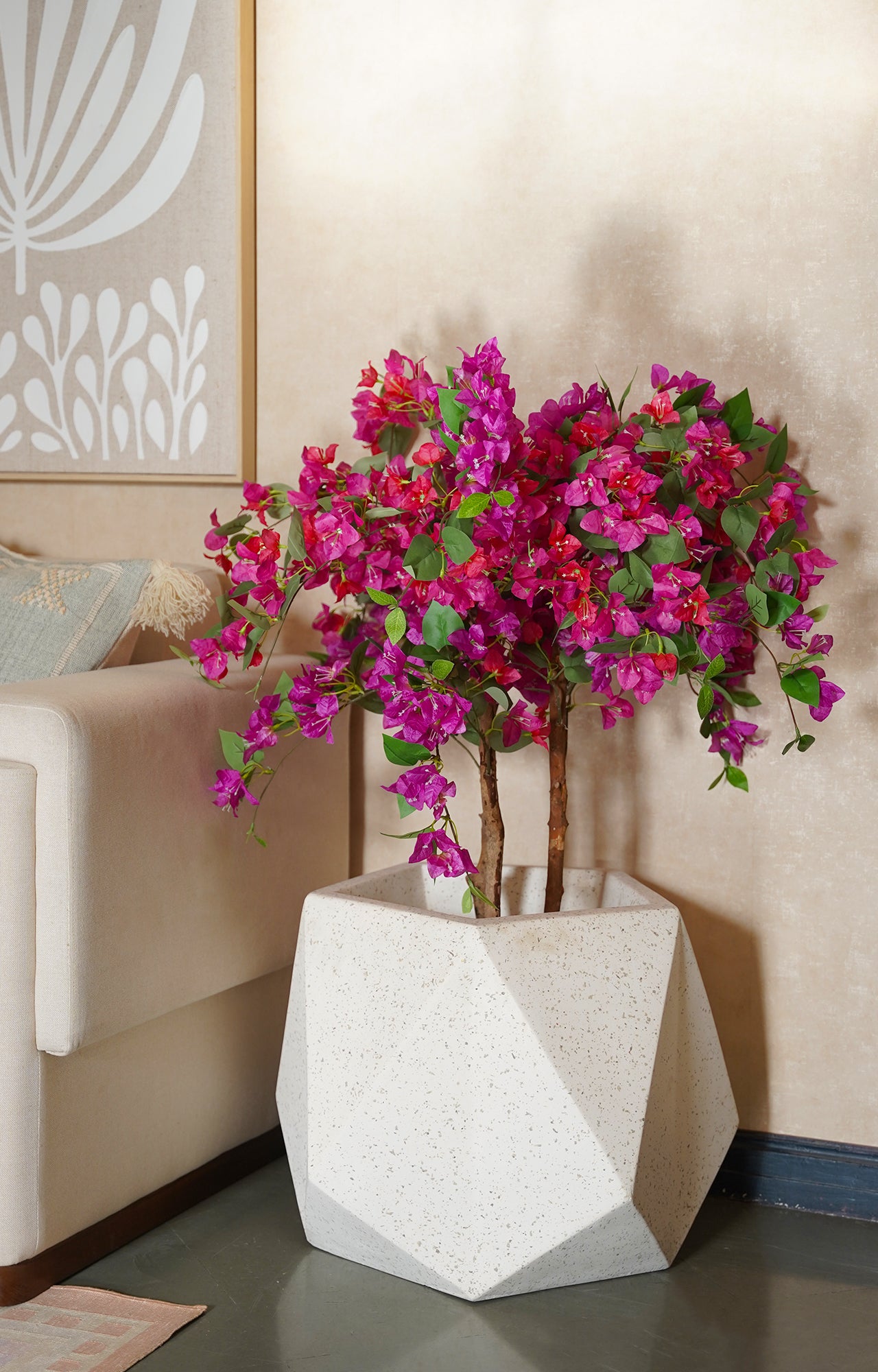Artificial Pink Bougainvillea Plant - 3 Feet