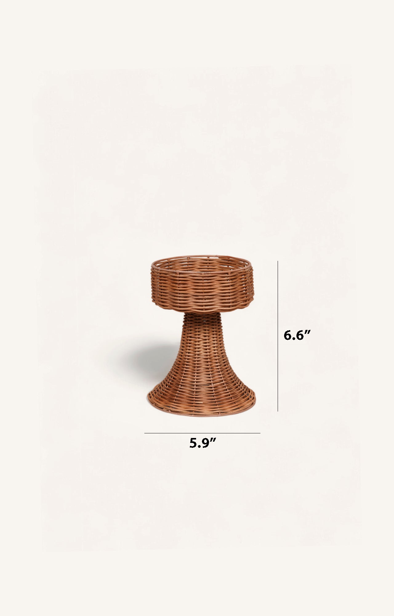 Cane Weave Candle Stand