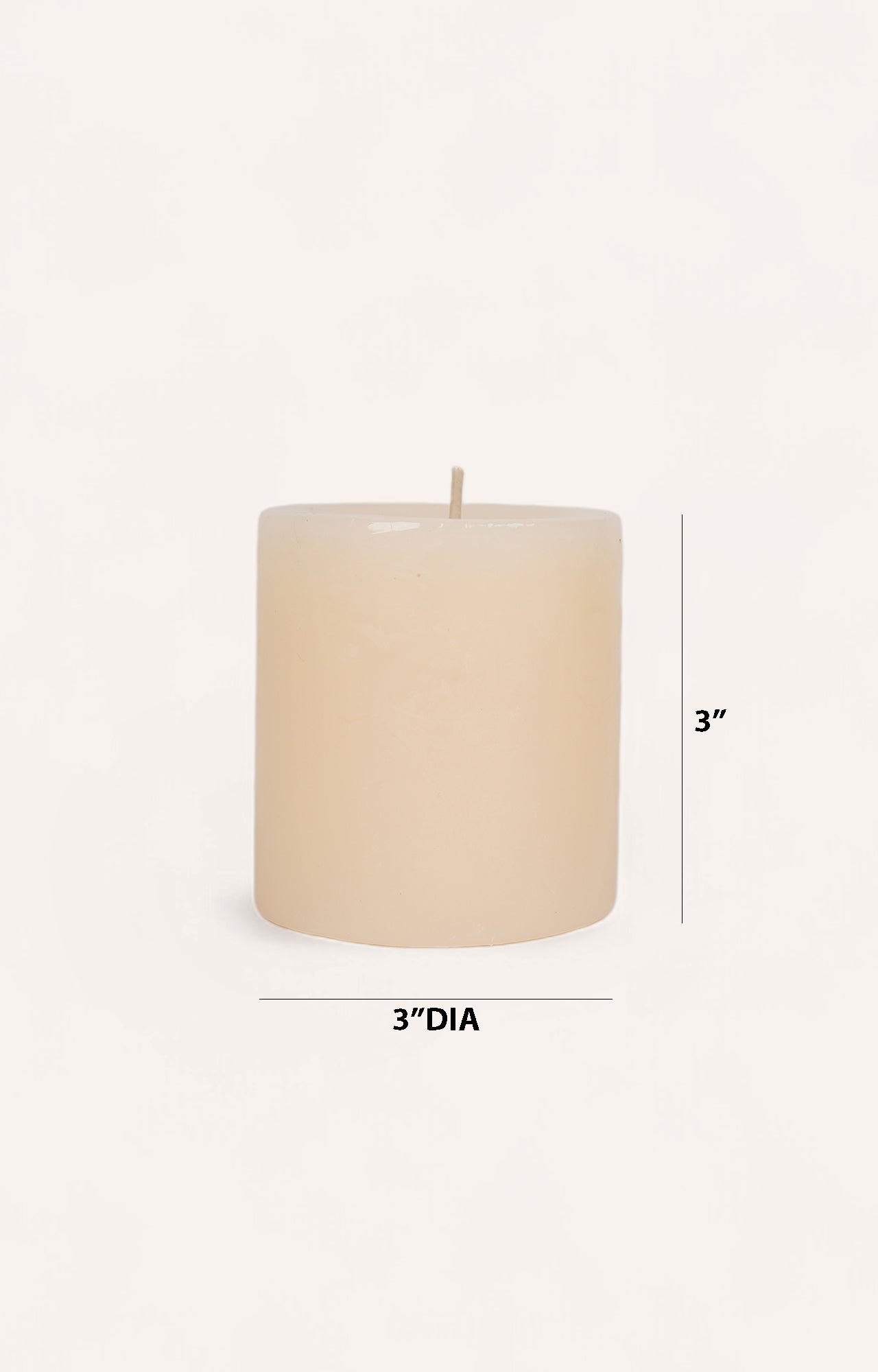 Decorative off-white candle