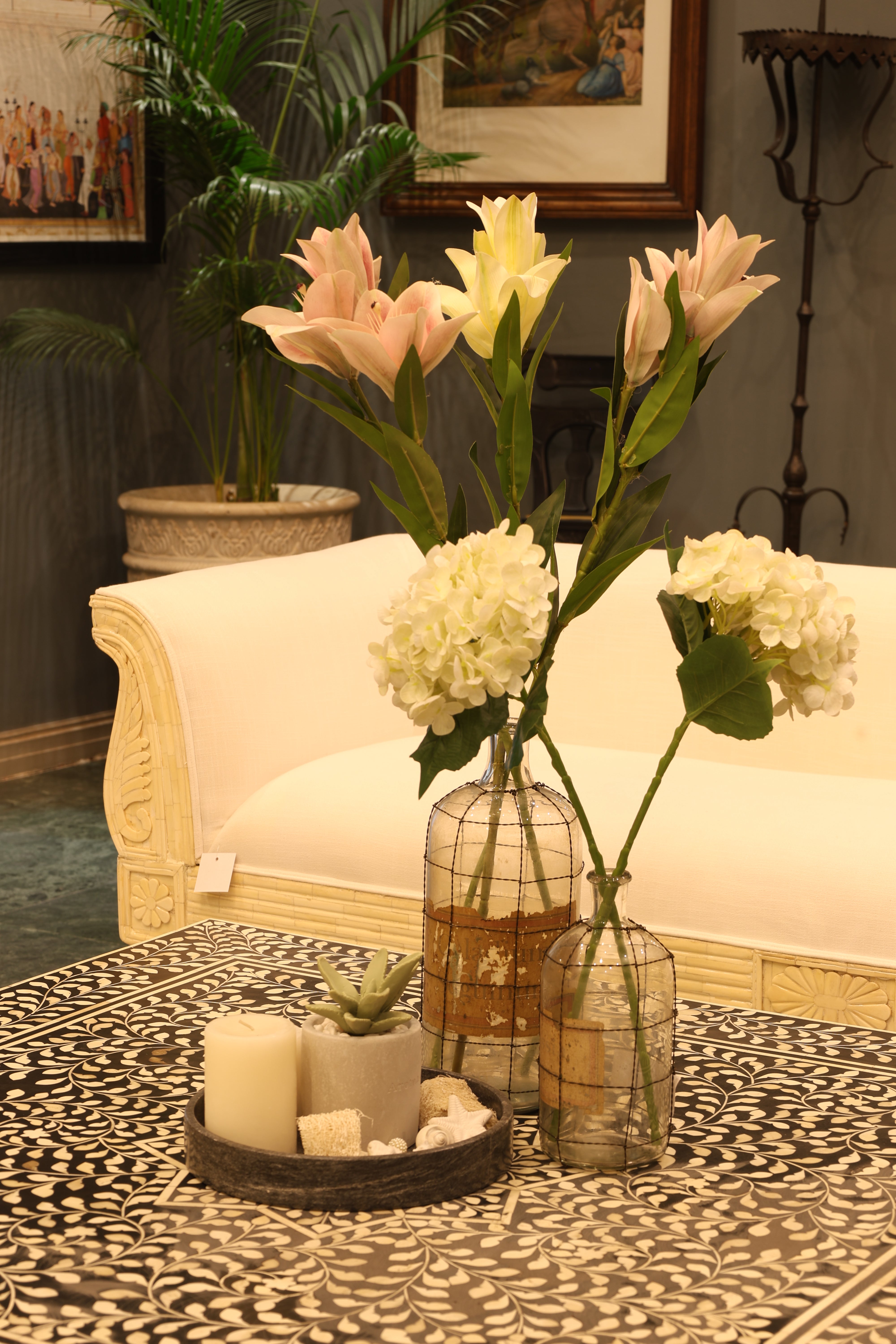 Decorative Grecian Caged Flower Vase