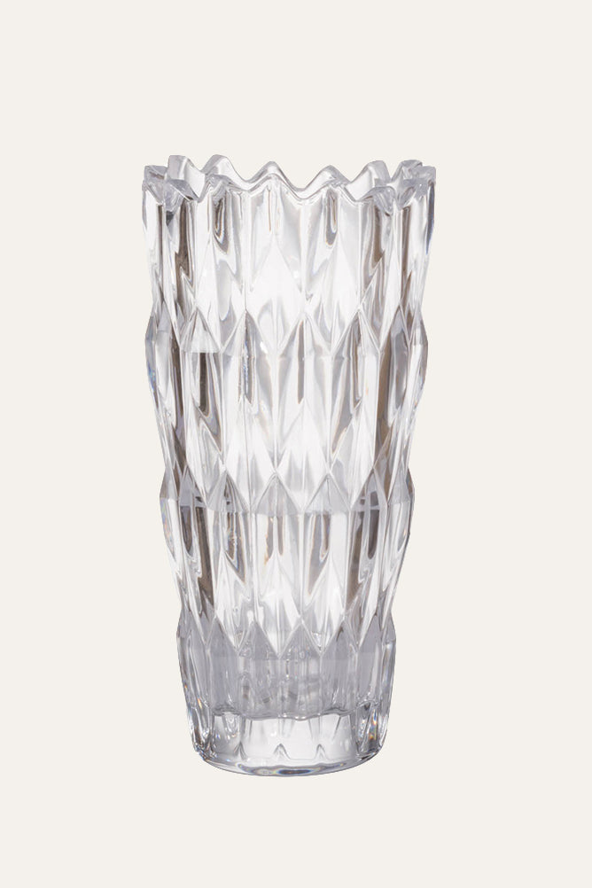 Tall Clear Glass Flower Vase