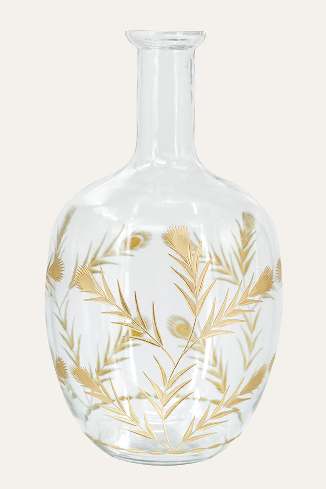 Tall Clear Glass Vase