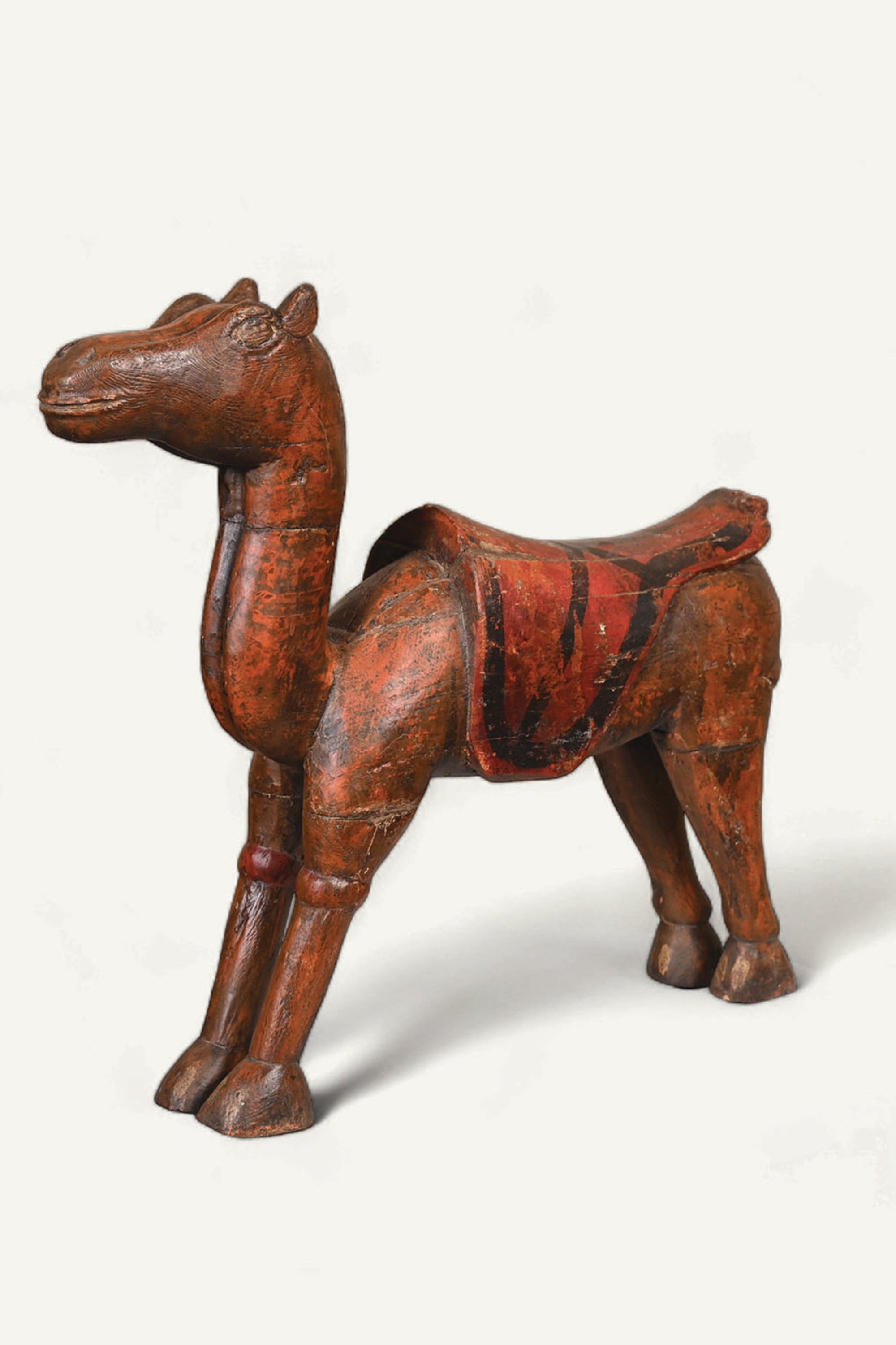 Hand-Carved Teak Wood Horse Figurine