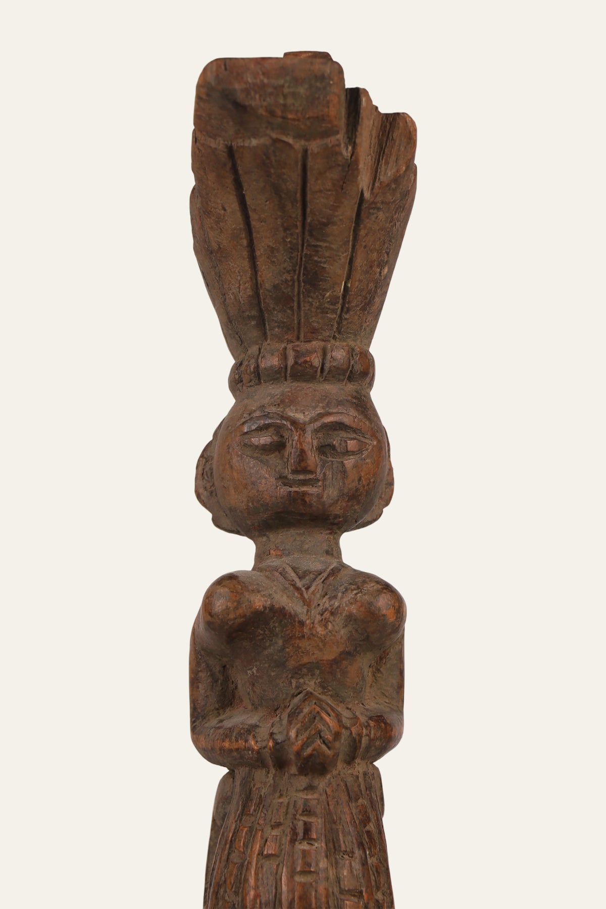Teak wood goddess statue for home decor