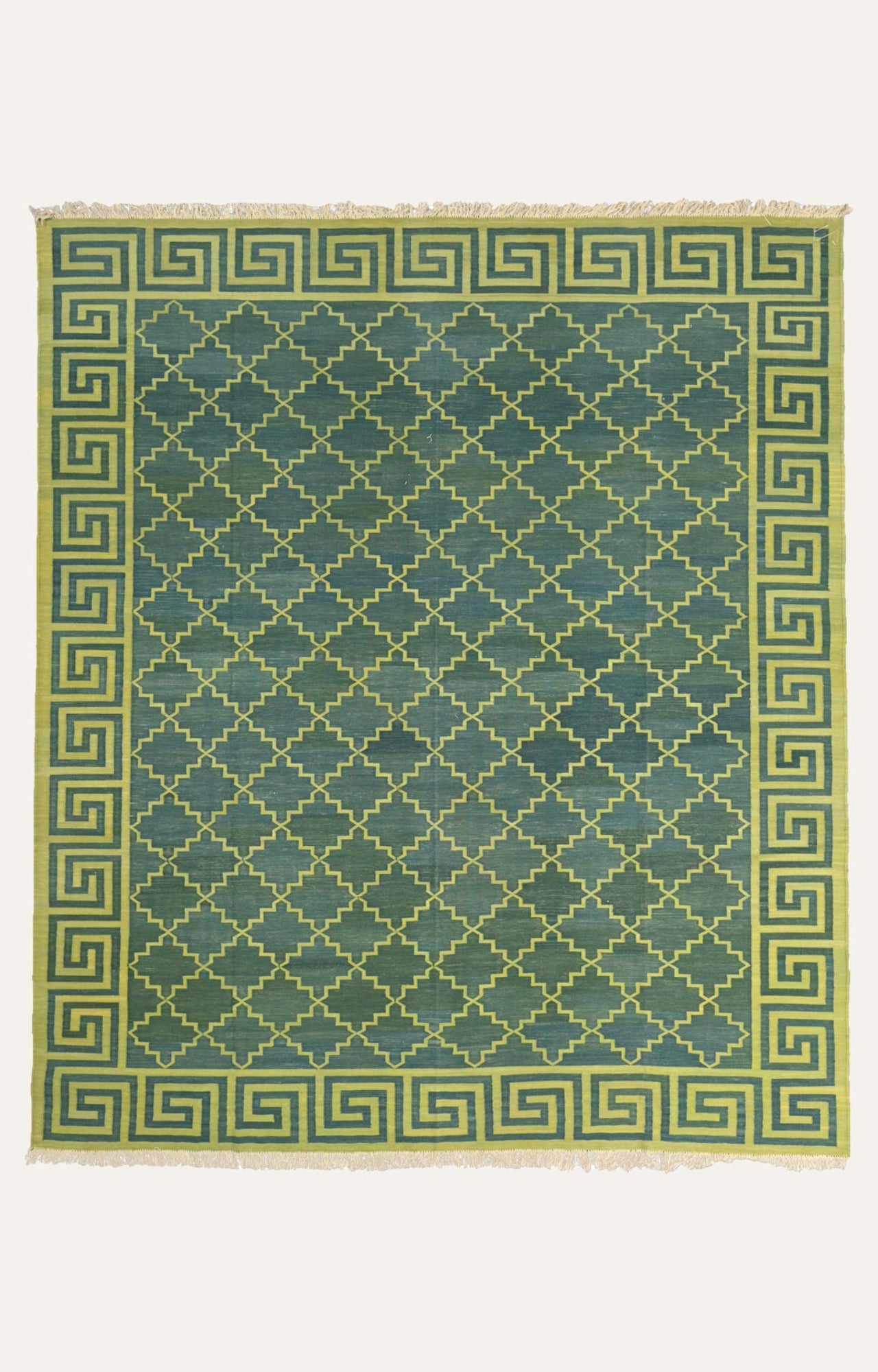 Teal Glow Cotton Rug