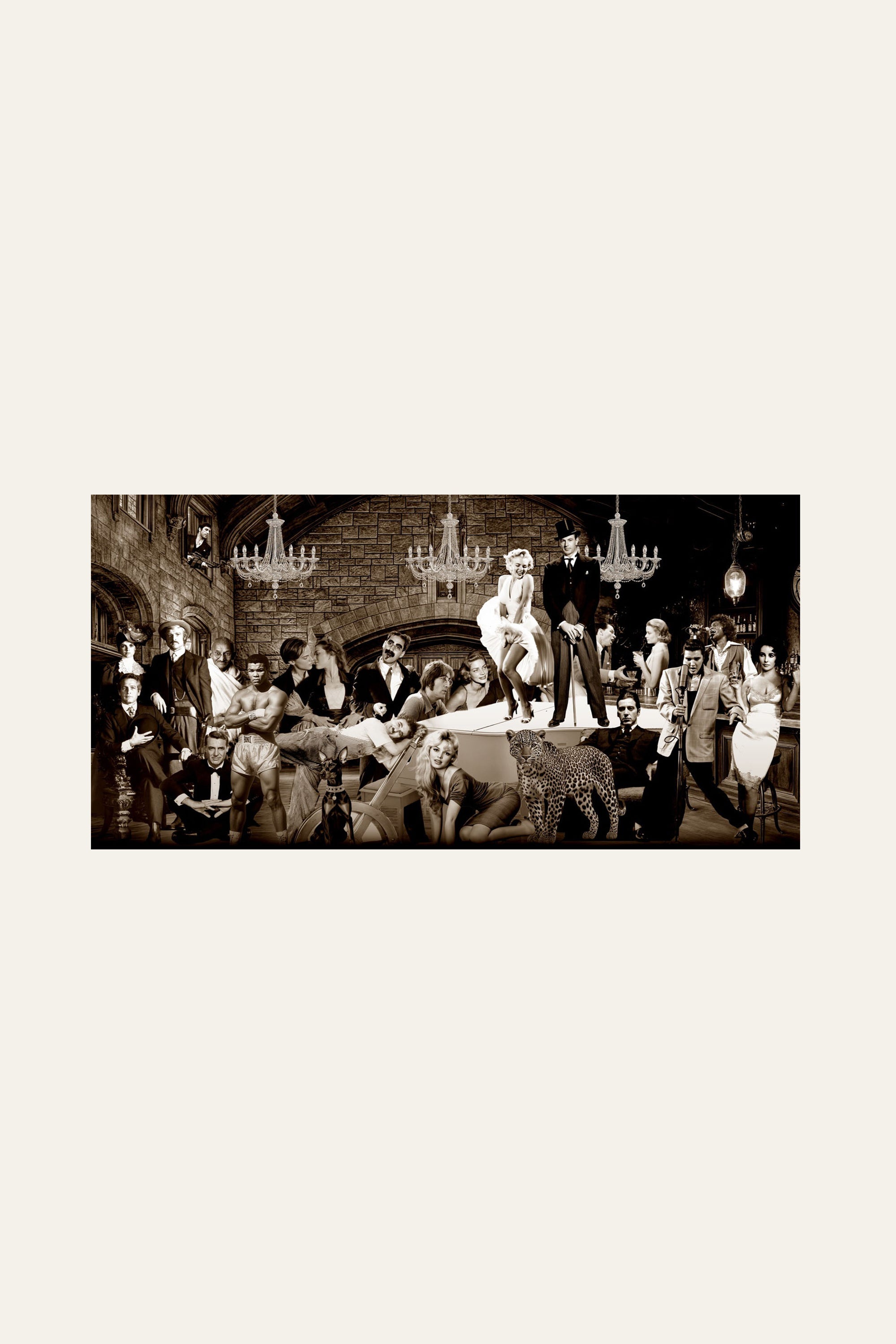 The Grand Vintage Party Portrait tempered glass painting