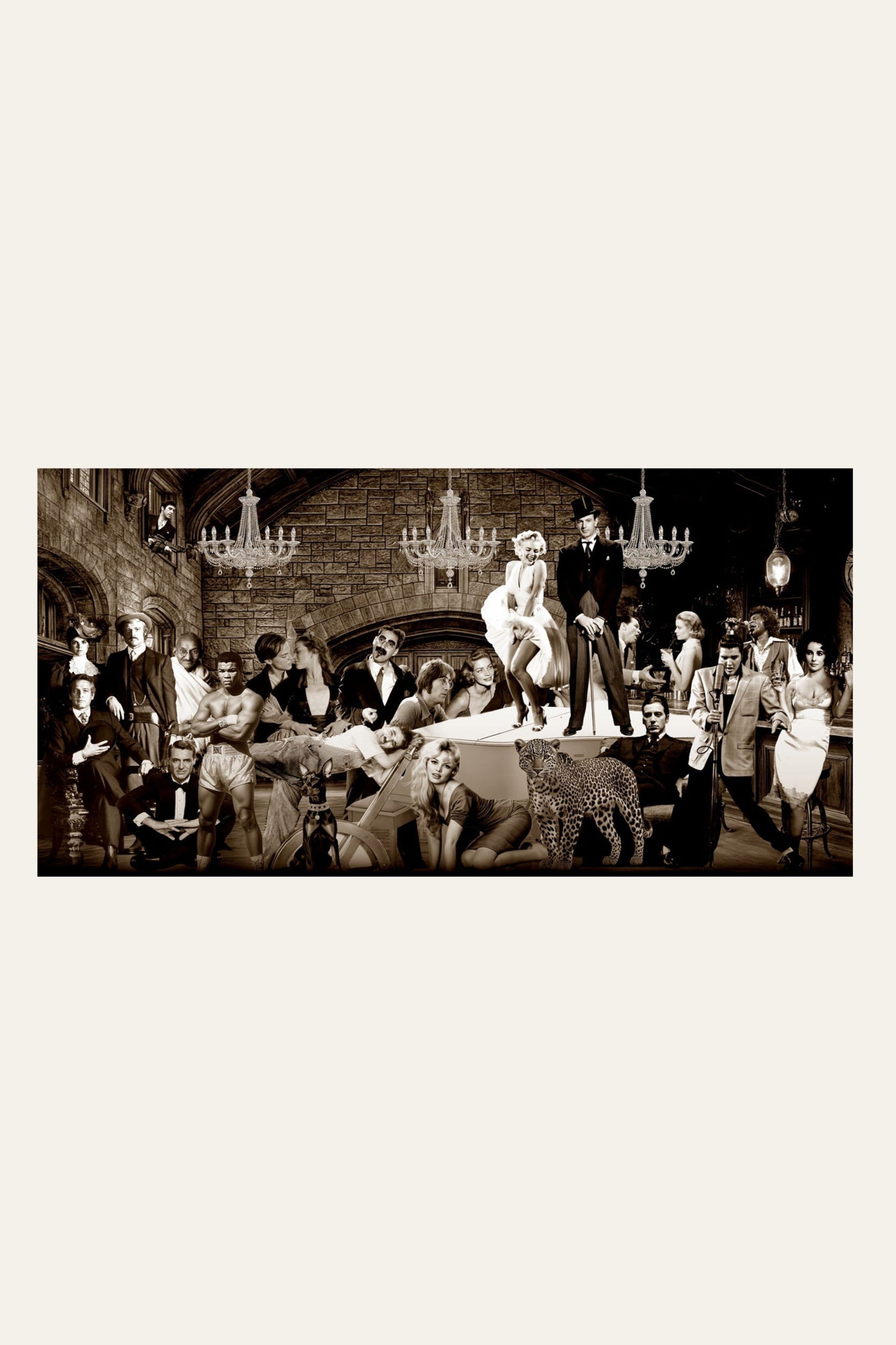 The Grand Vintage Party Portrait tempered glass painting
