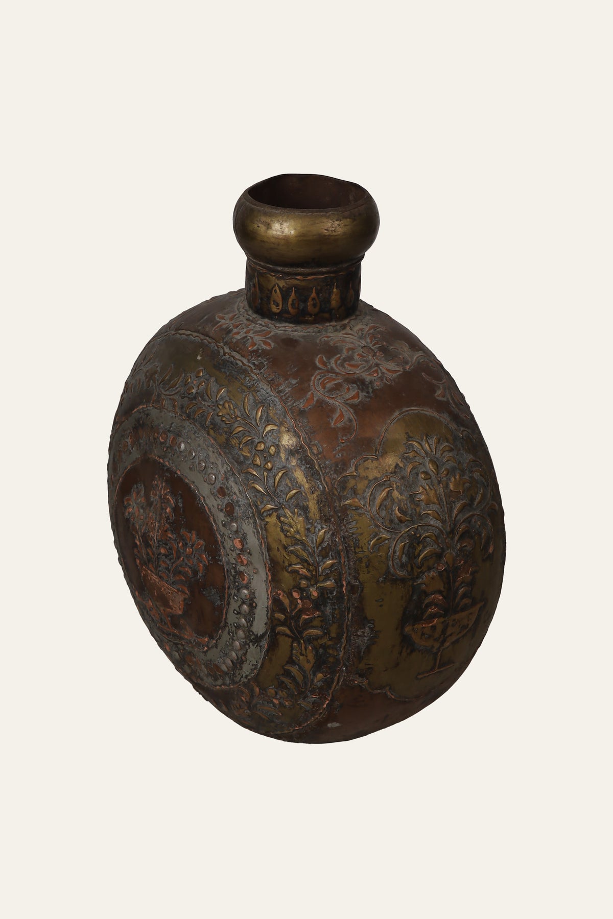 Tibetan style decorative metal pot