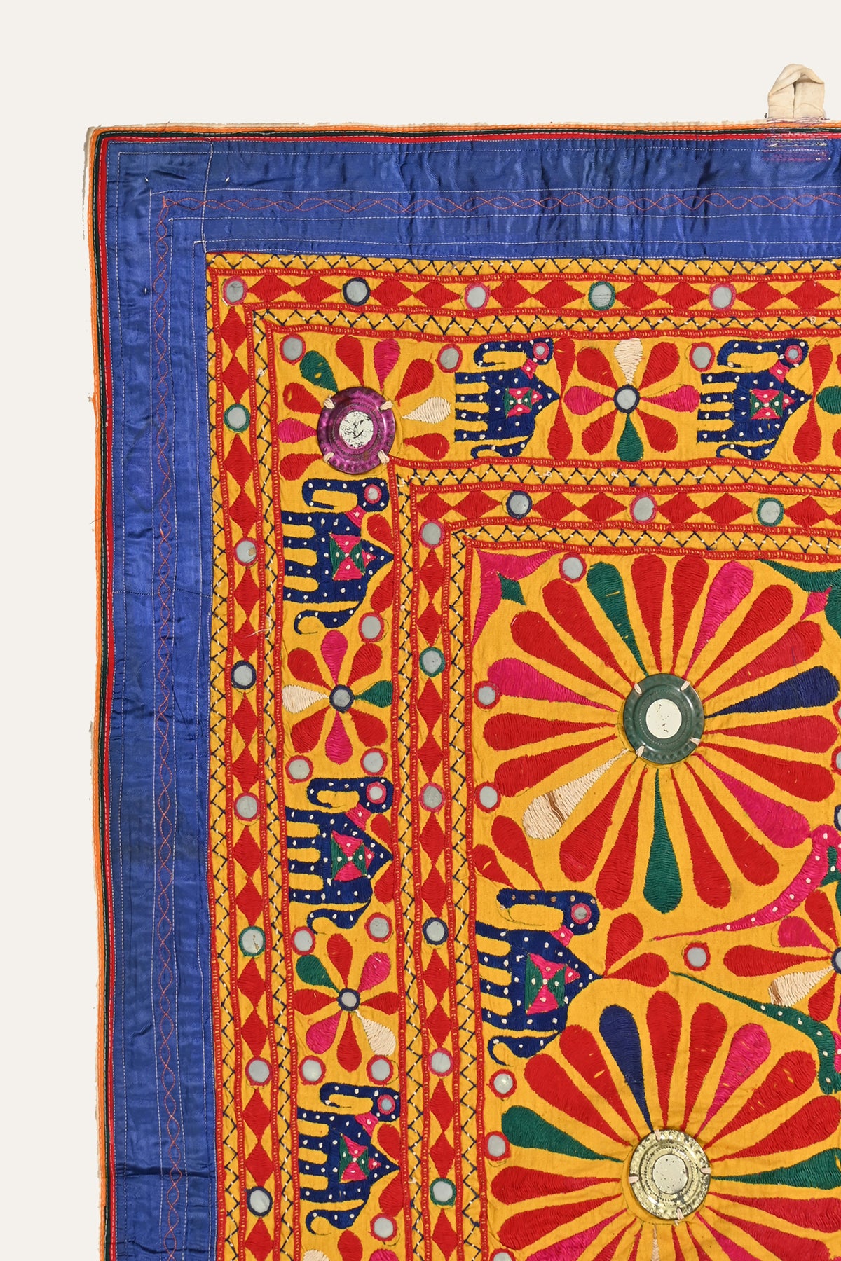 Traditional Gujarati textile wall art for living room