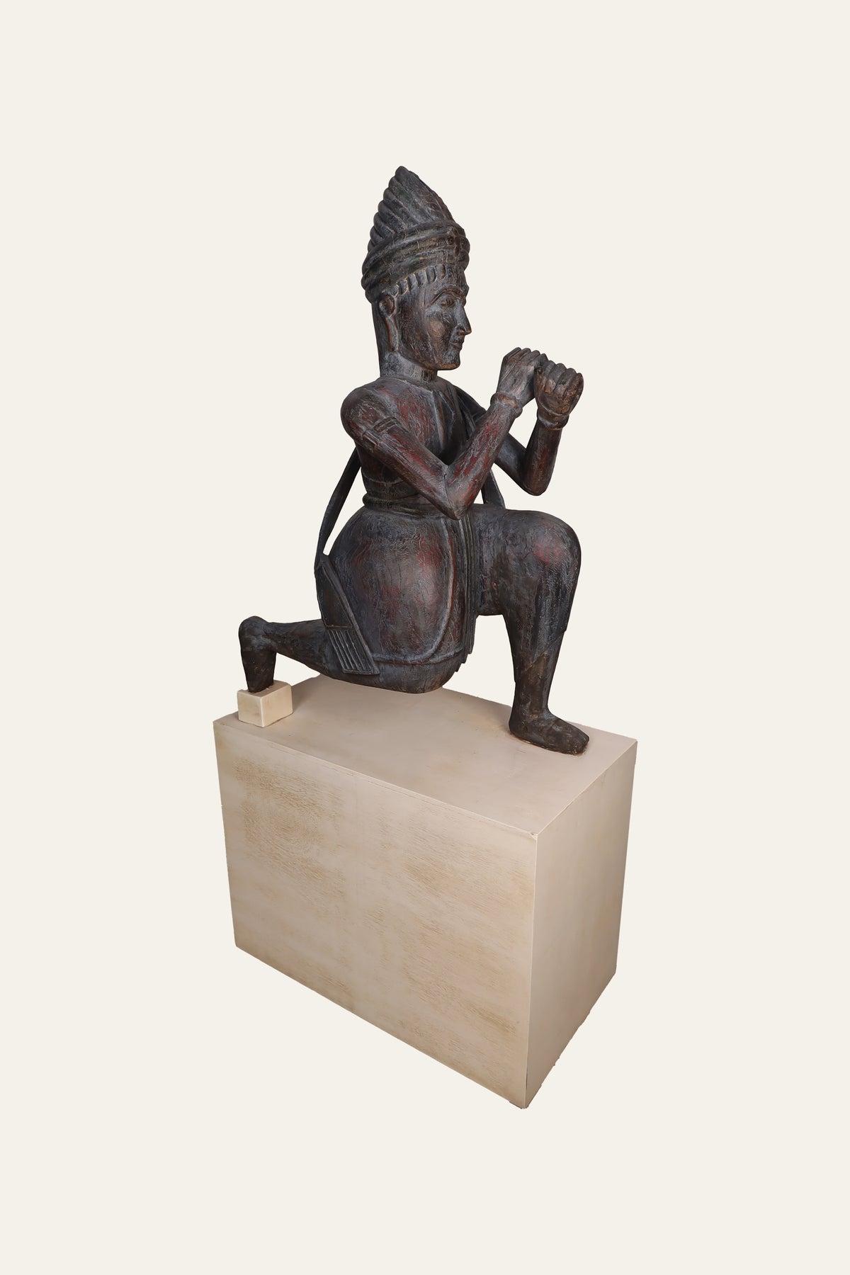 Traditional Indian musician statue