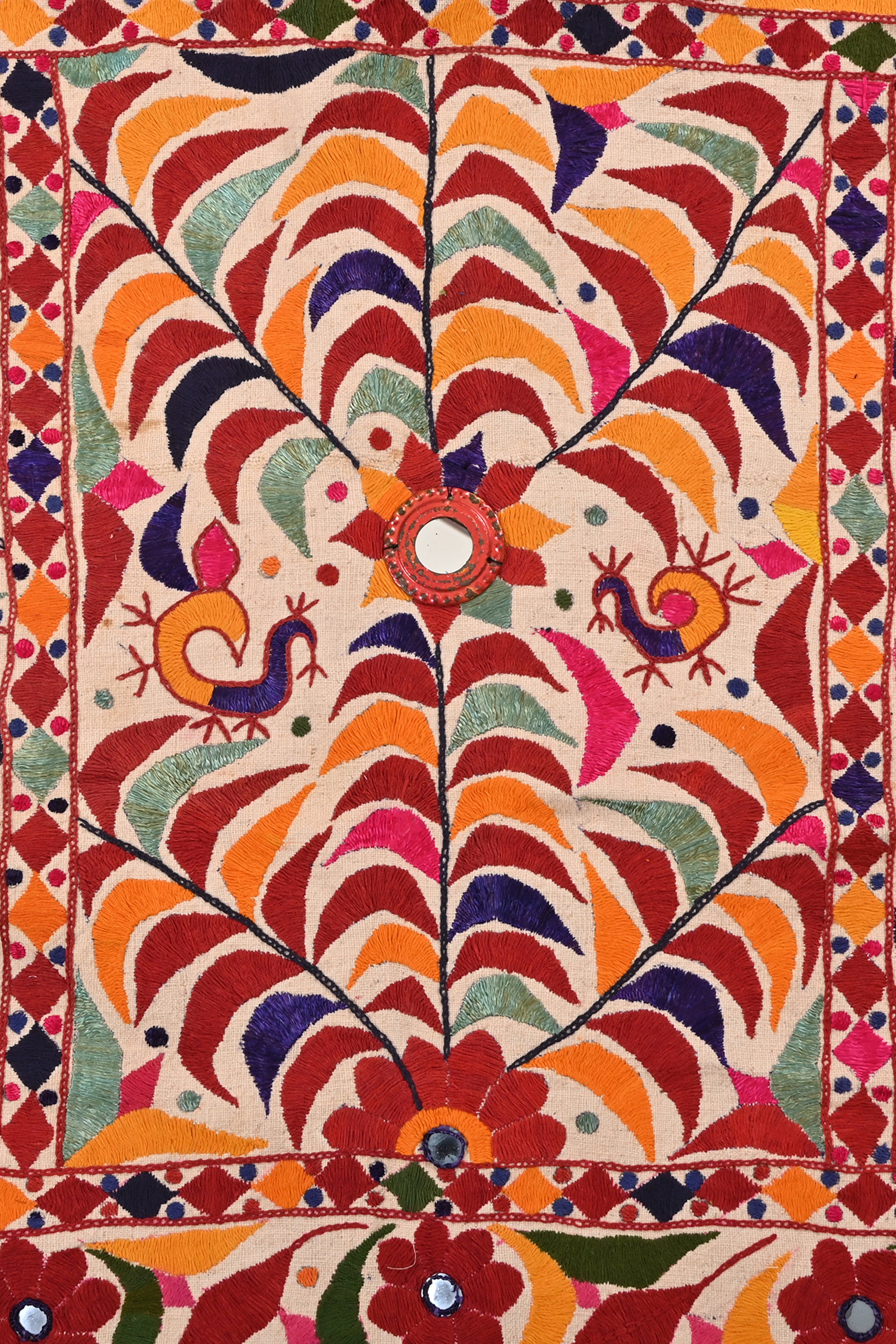 Traditional Kutch Mirror Work Tapestry
