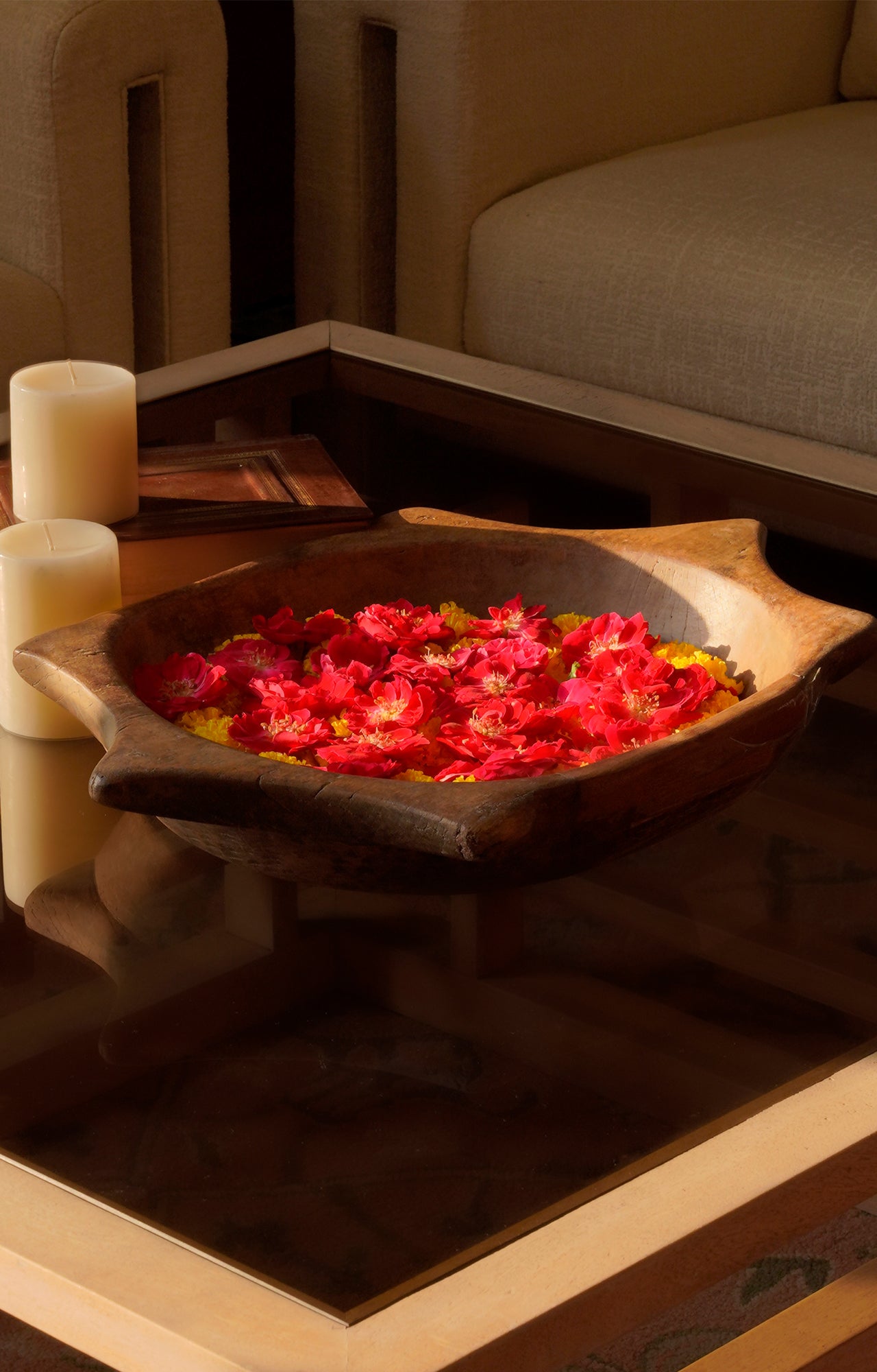 Large Decorative Wooden Tray