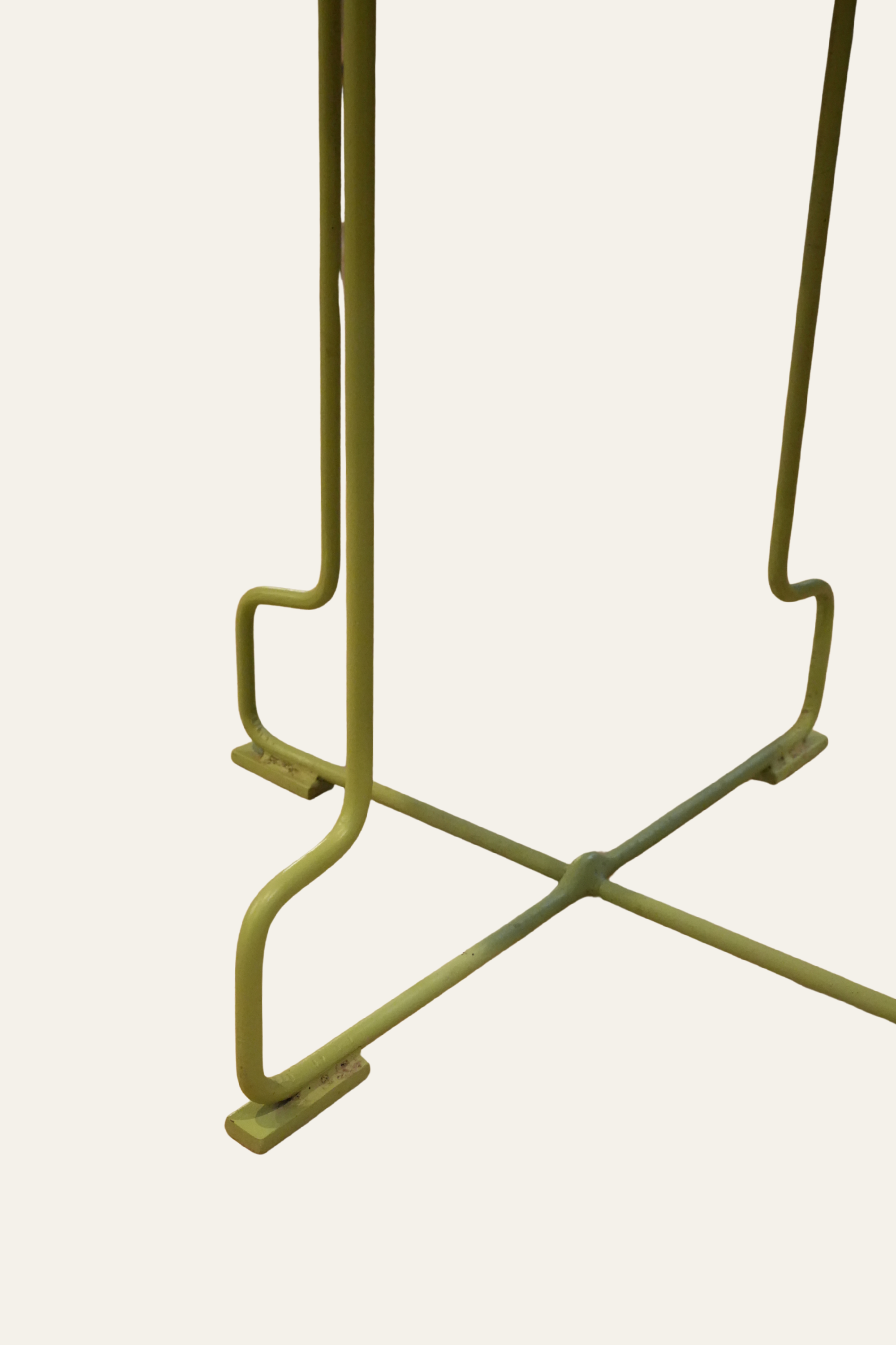 Forest Green Marble Top Side Table with Metal Legs