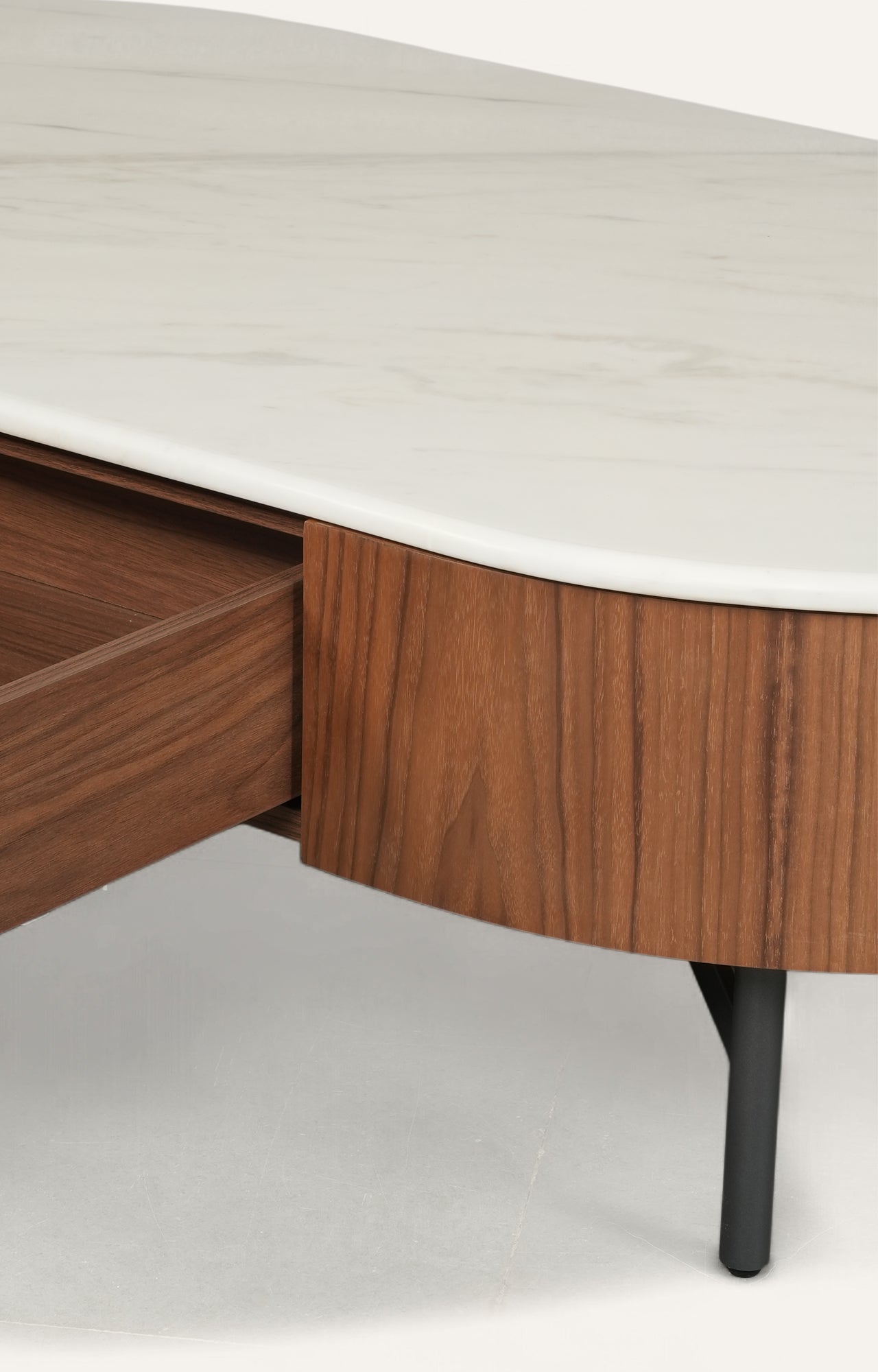 Wooden desk with white top
