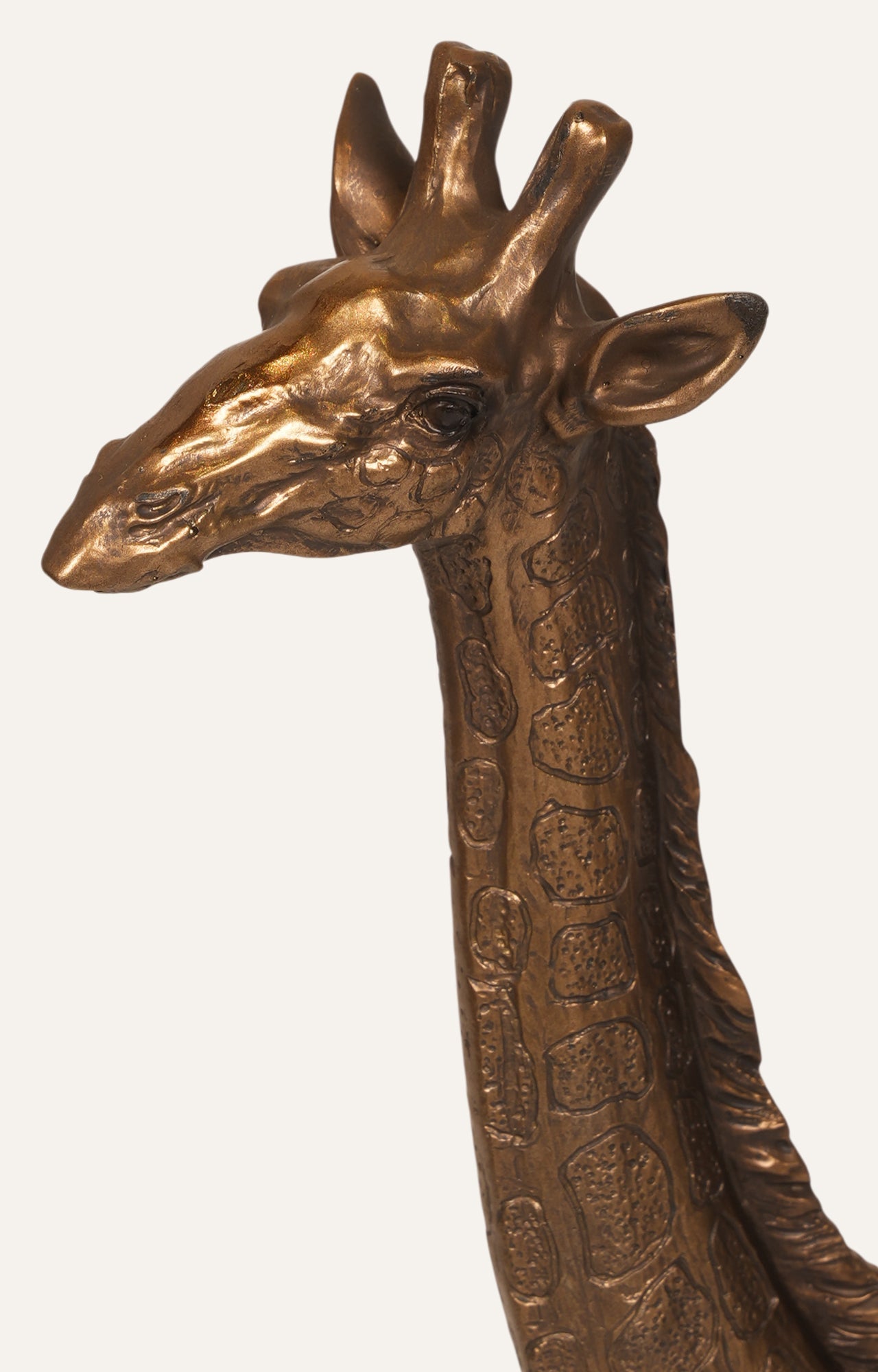 Bronze giraffe sculpture