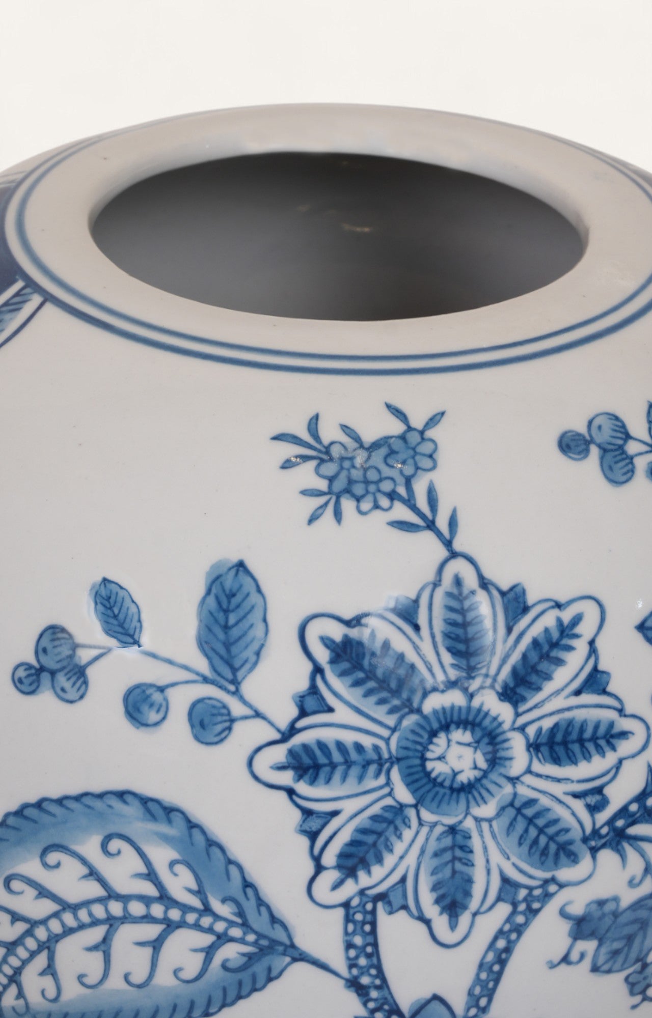 patterned ceramic jar