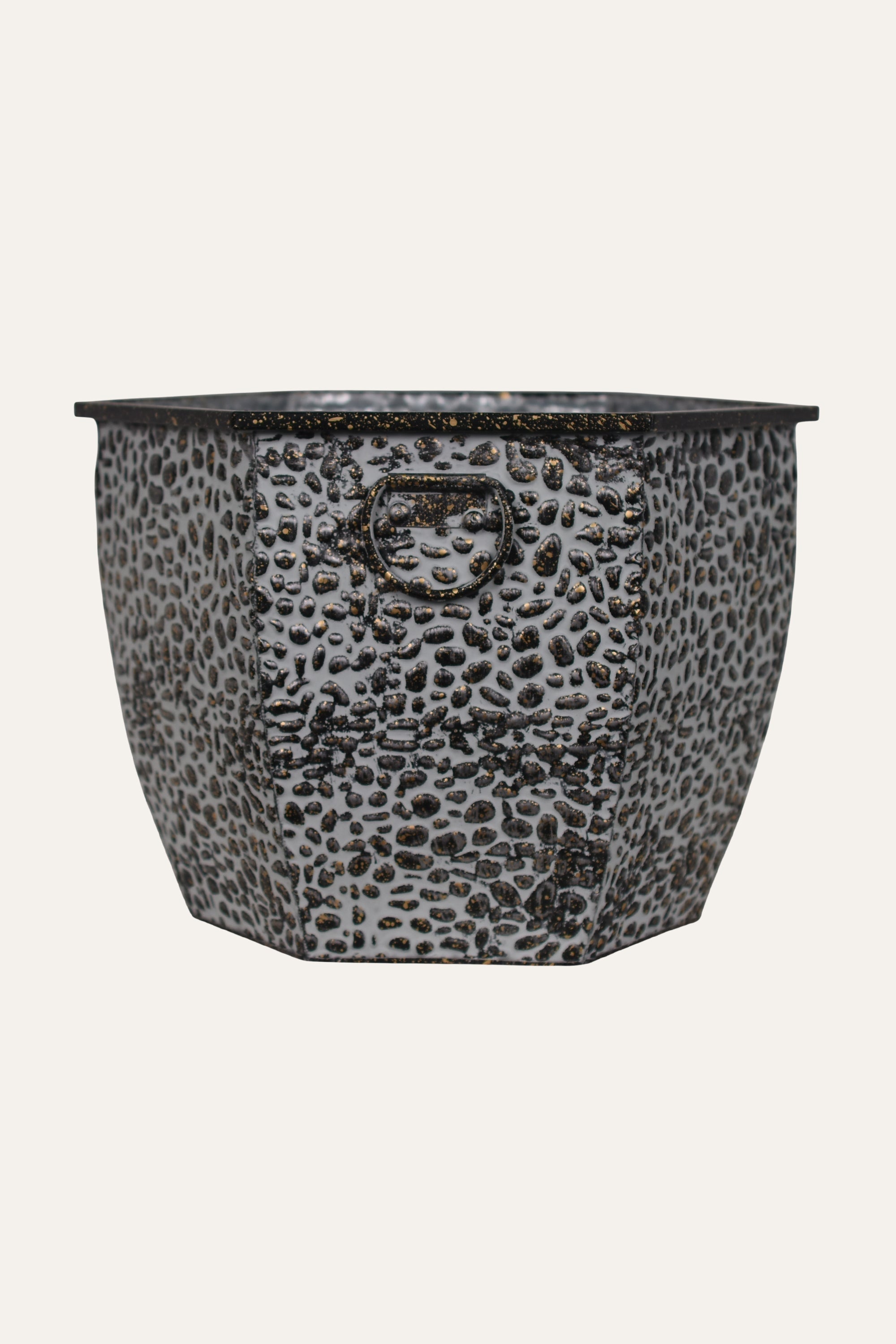 Textured black pot