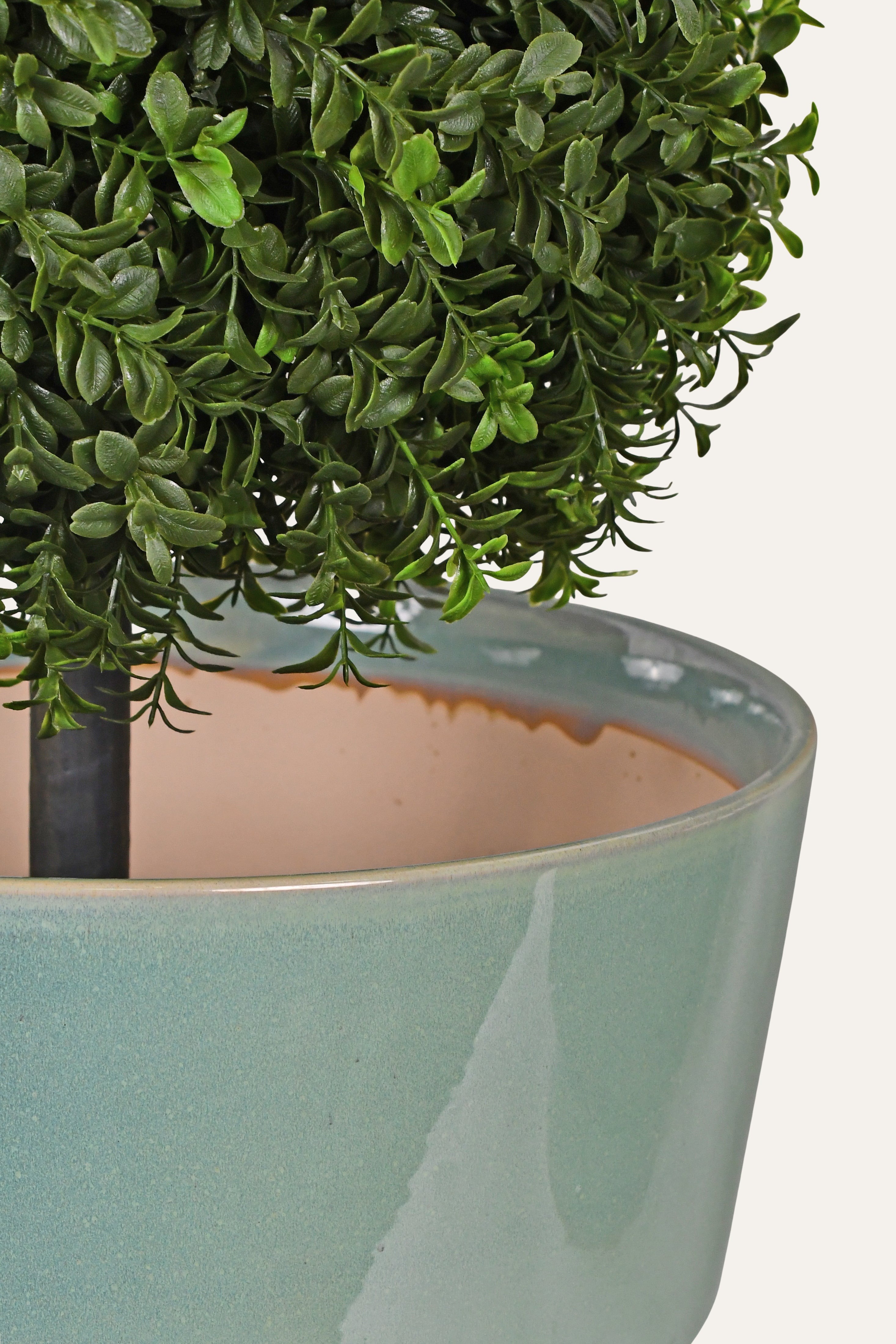 Decorative Teal Ceramic Planter