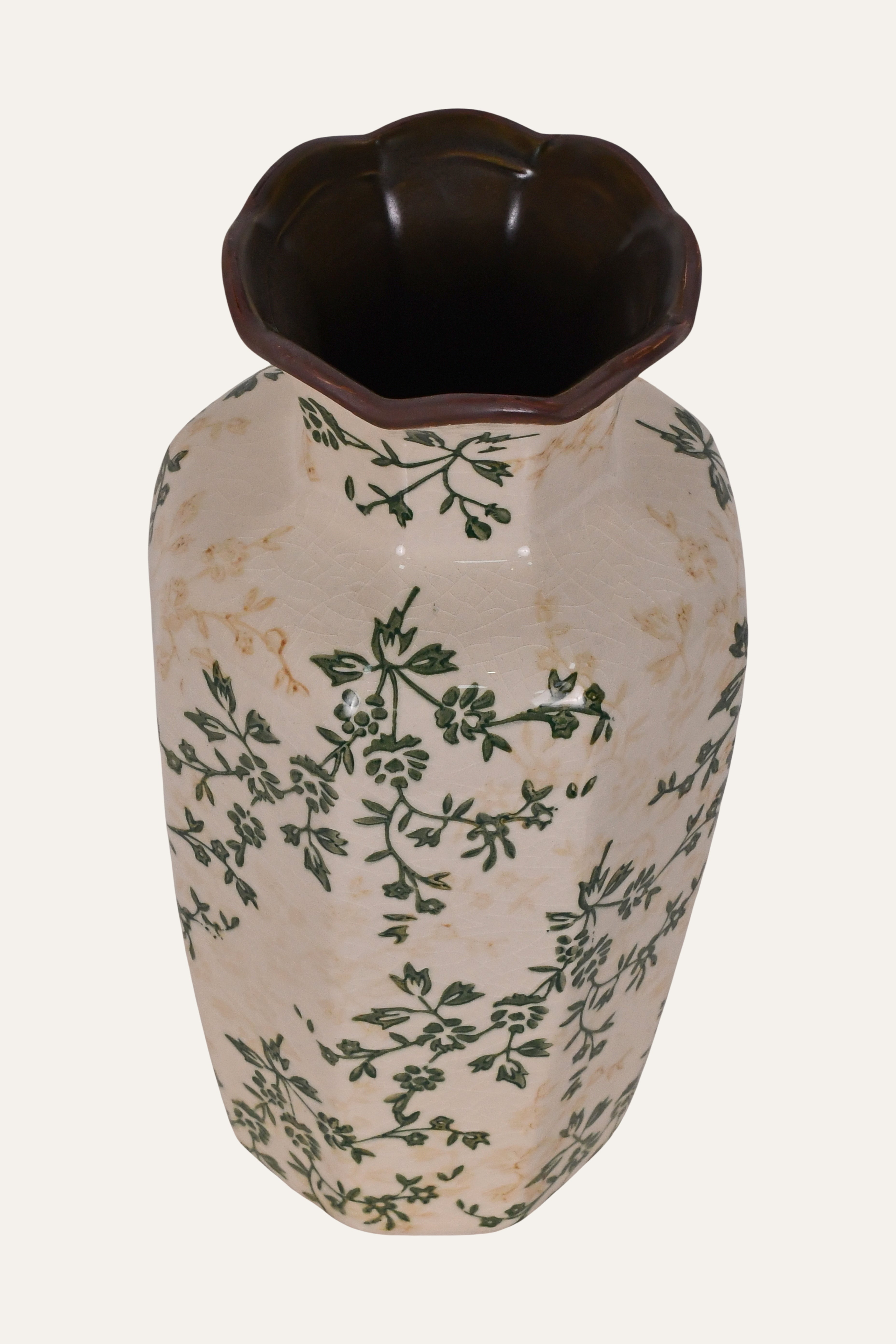 Decorative vase with floral patterns