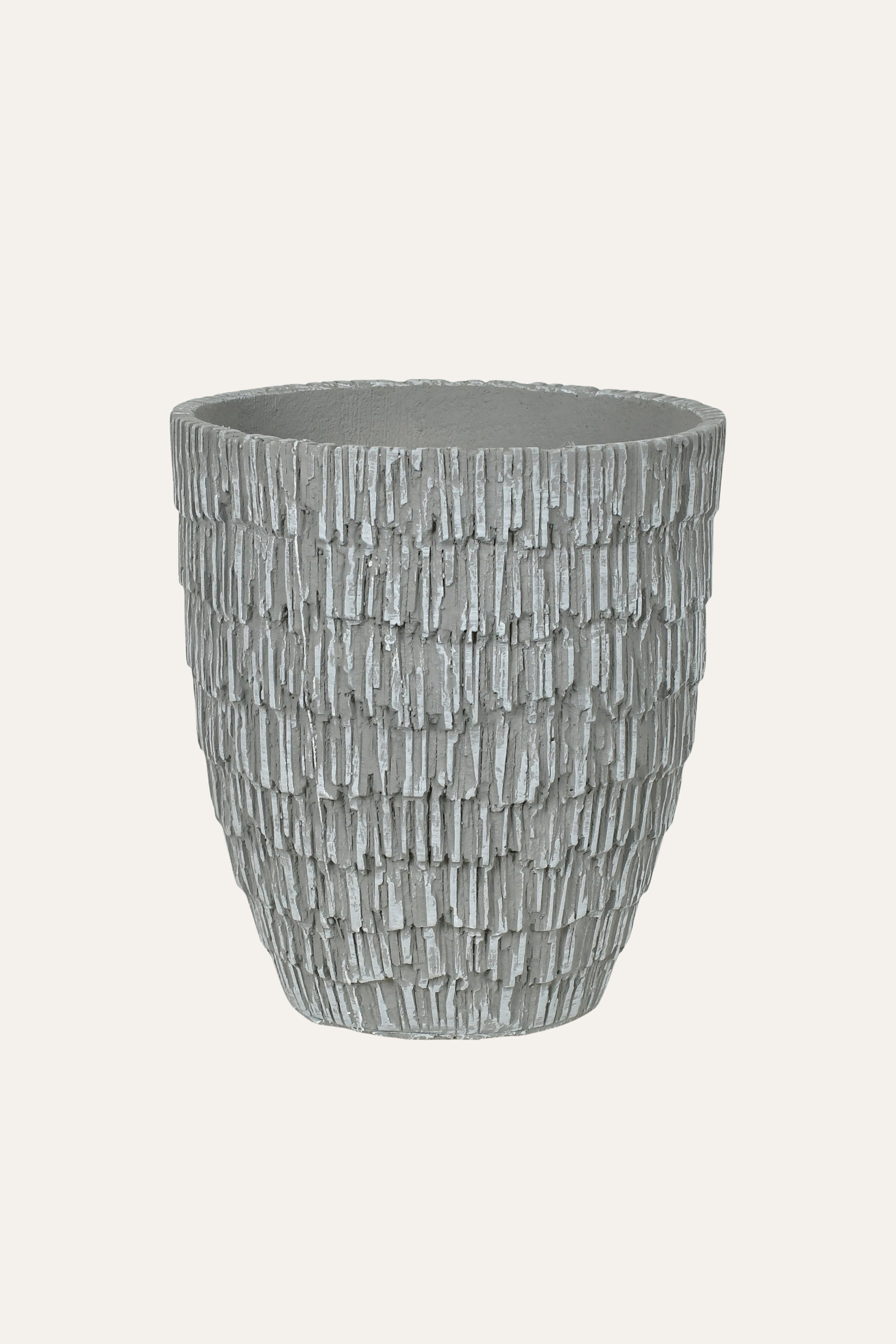 Textured Gray Terracotta Planter