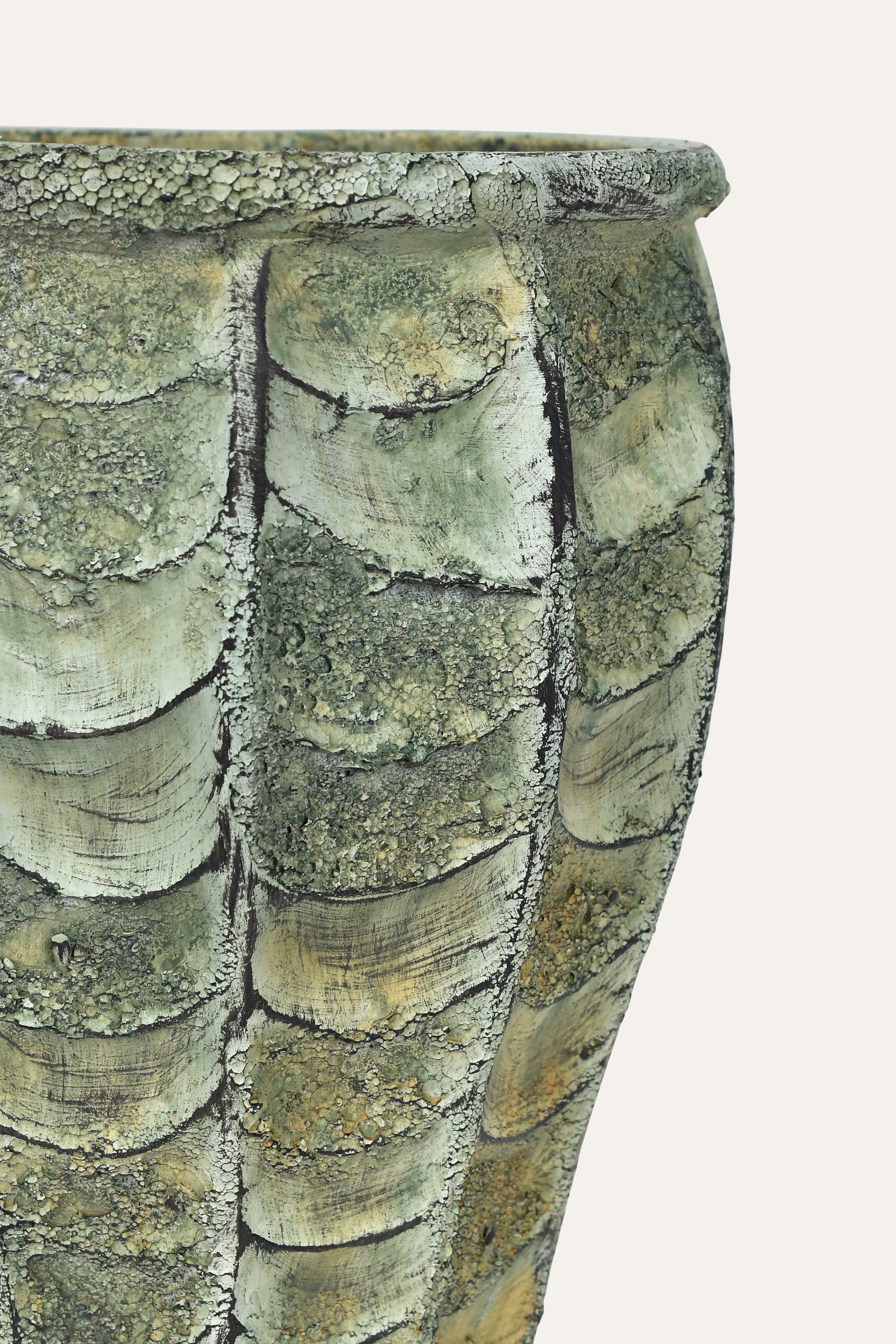 Decorative vase with textured surface